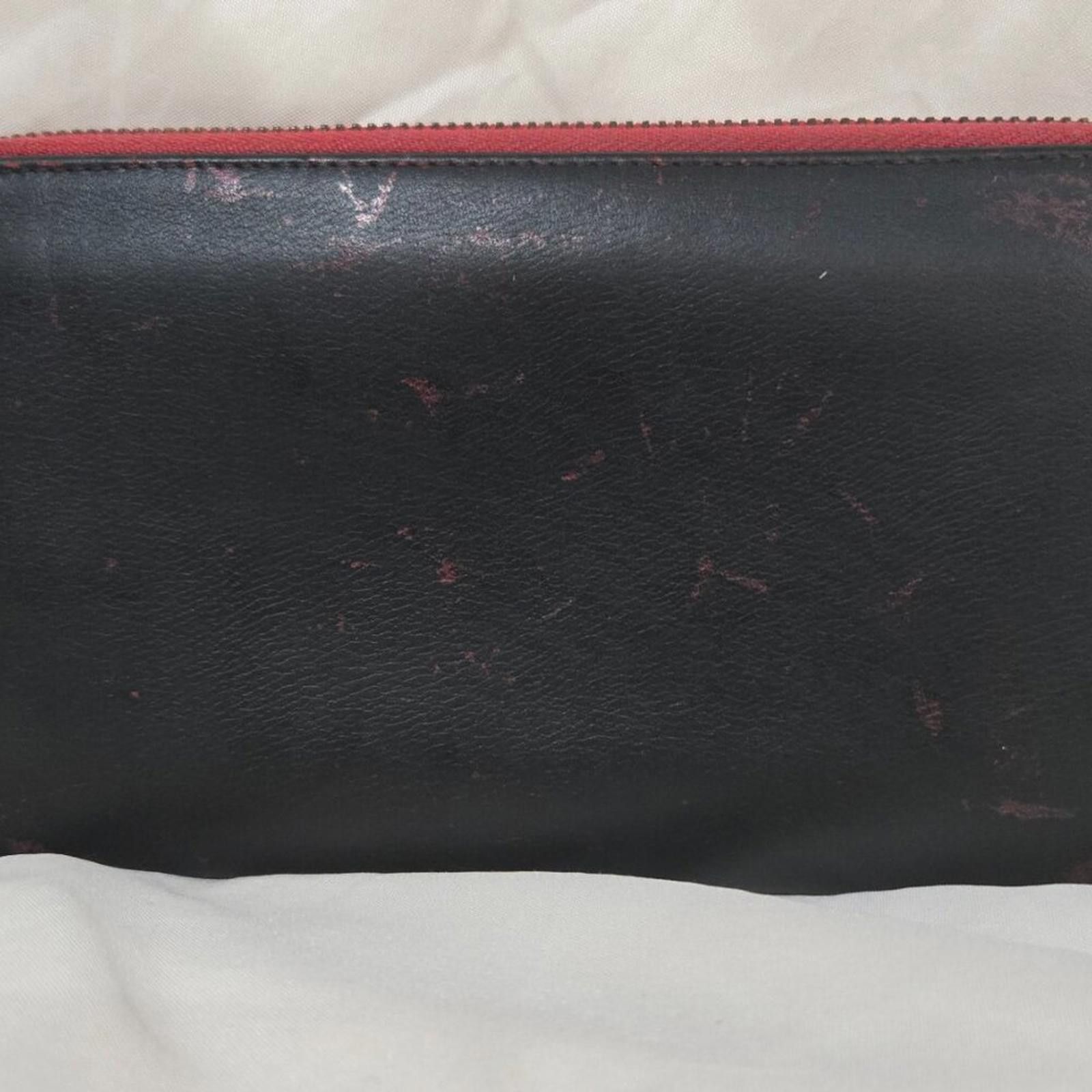 Loewe Authentic LOEWE Zip-Around Leather Wallet – Red & Black Size ONE SIZE - 2 Thumbnail