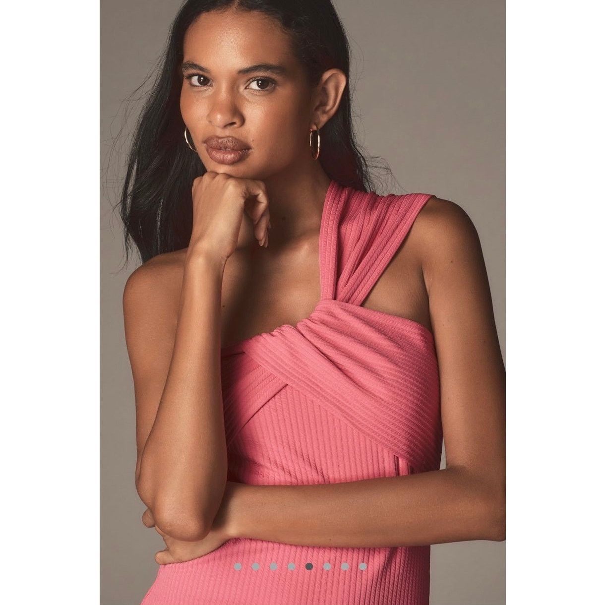 Anthropologie NWT Anthropologie Porridge Twist-Front Ribbed Maxi Dress Size L / US 10 / IT 46 - 3 Thumbnail
