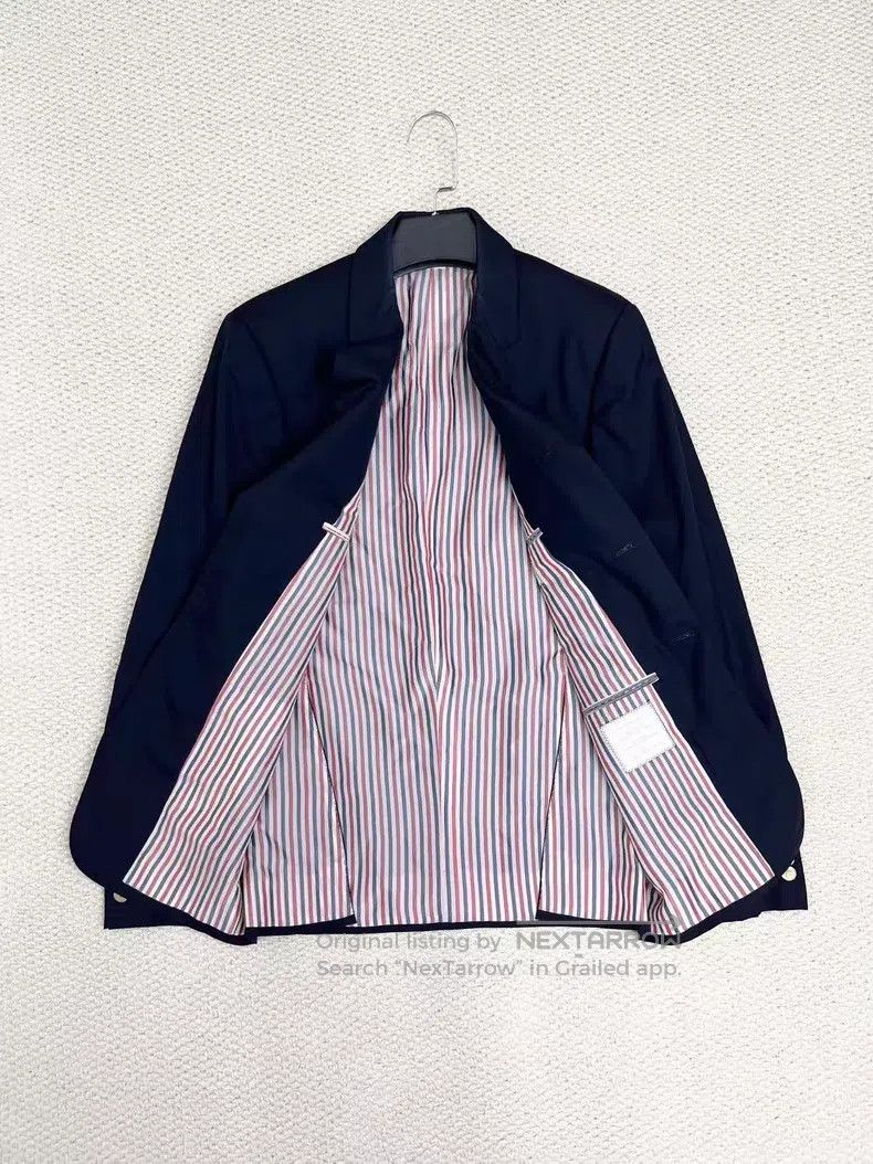 Thom Browne Thom Browne Navy blue anchor gold buckle jacket Size 38S - 3 Thumbnail