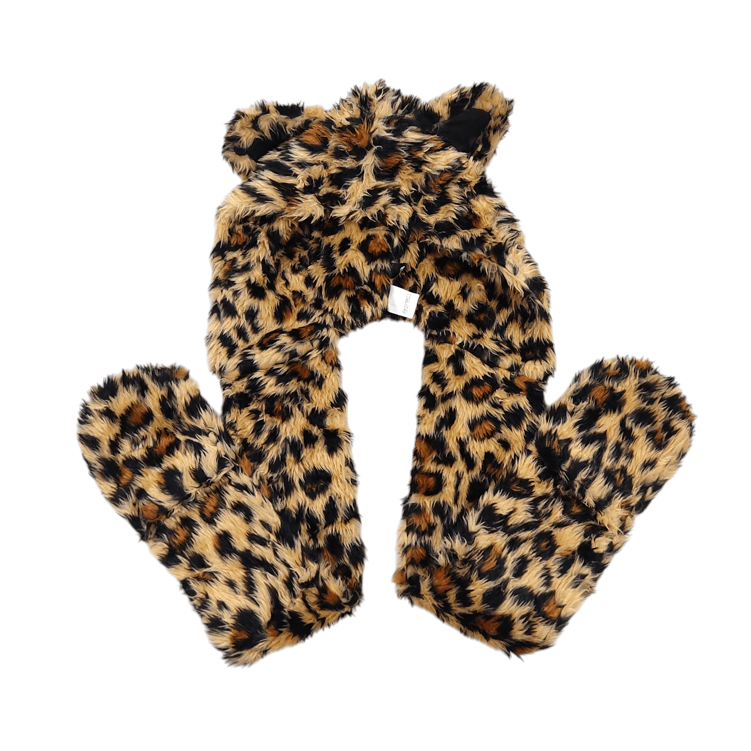 Beauty Beast Glad News Fur Leopard Hat Scarf with Muffs Size ONE SIZE - 5 Thumbnail