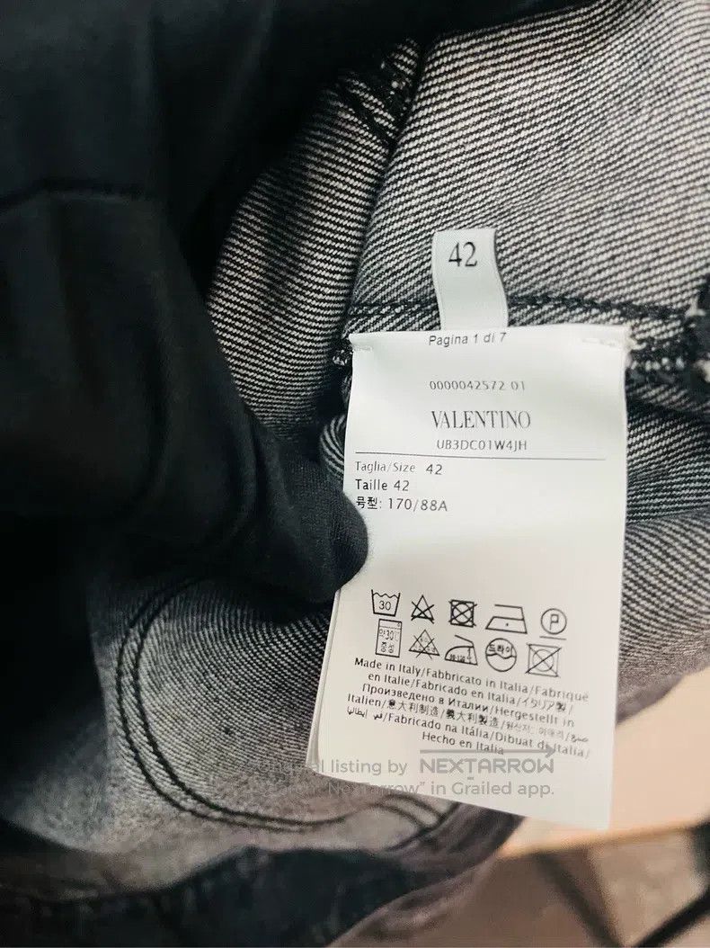 Valentino Valentino Black washed denim jacket Size L / US 10 / IT 46 - 4 Thumbnail
