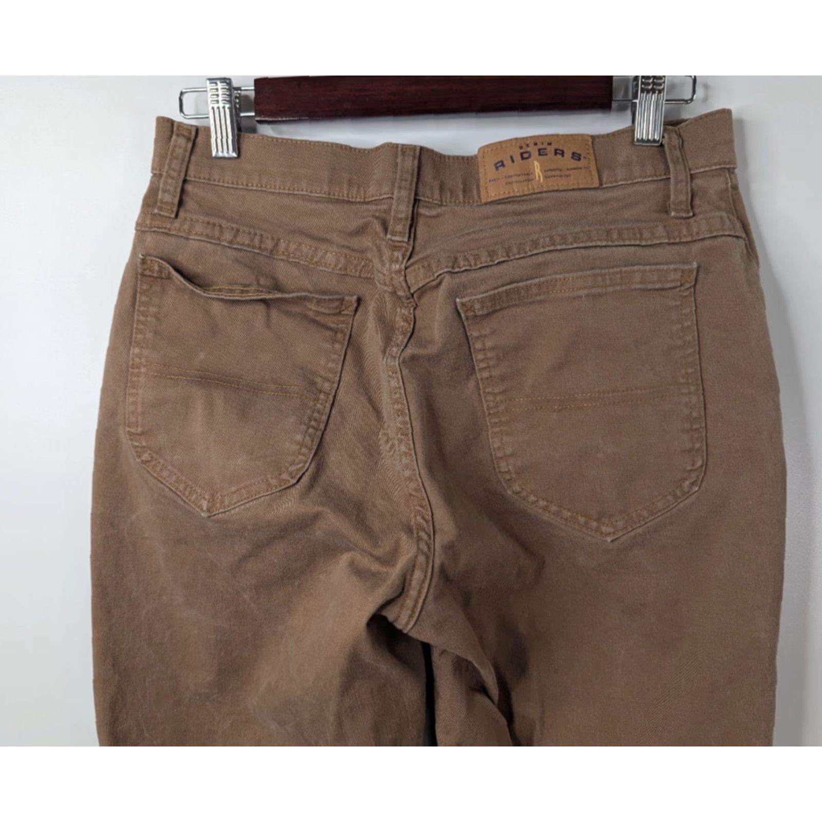 Lee Lee Jeans Womens Size 10 Relaxed Straight Leg Tan Crown Cotton 130223H Jeans Size 32" / US 10 / IT 46 - 6 Thumbnail
