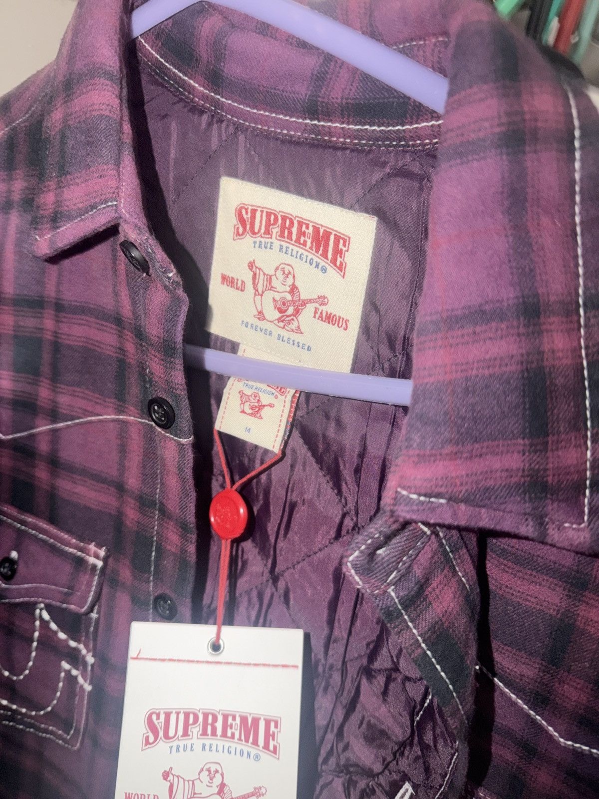 Supreme × True Religion Supreme®/True Religion® Quilted Lined Plaid Flannel Shirt Size US M / EU 48-50 / 2 - 3 Thumbnail