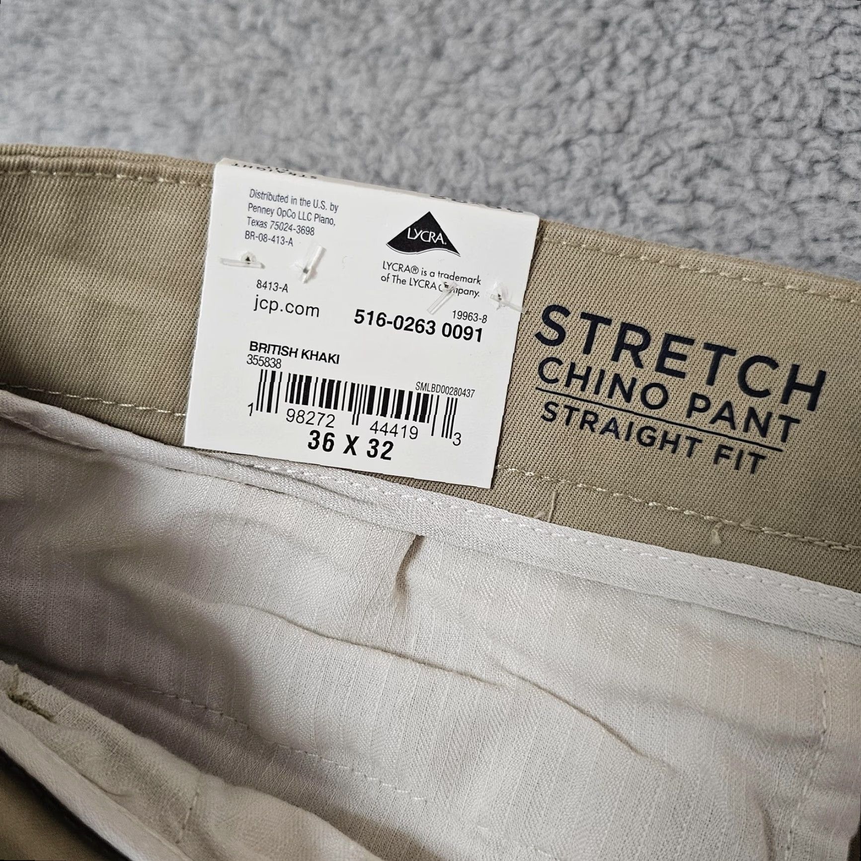 Vintage St. John's Bay Stretch Chino Pants Mens 36x32 British Khaki Straight Fit Casual Pants Mens Size US 36 / EU 52 - 3 Thumbnail