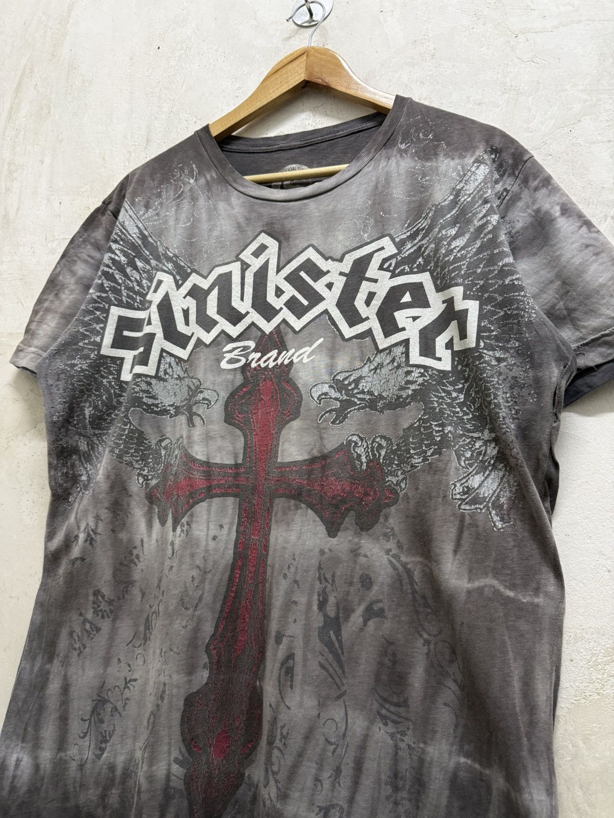 Affliction Gothic 2000s Sinister Cross Skull Affliction Style y2k Tees Size US L / EU 52-54 / 3 - 2 Thumbnail