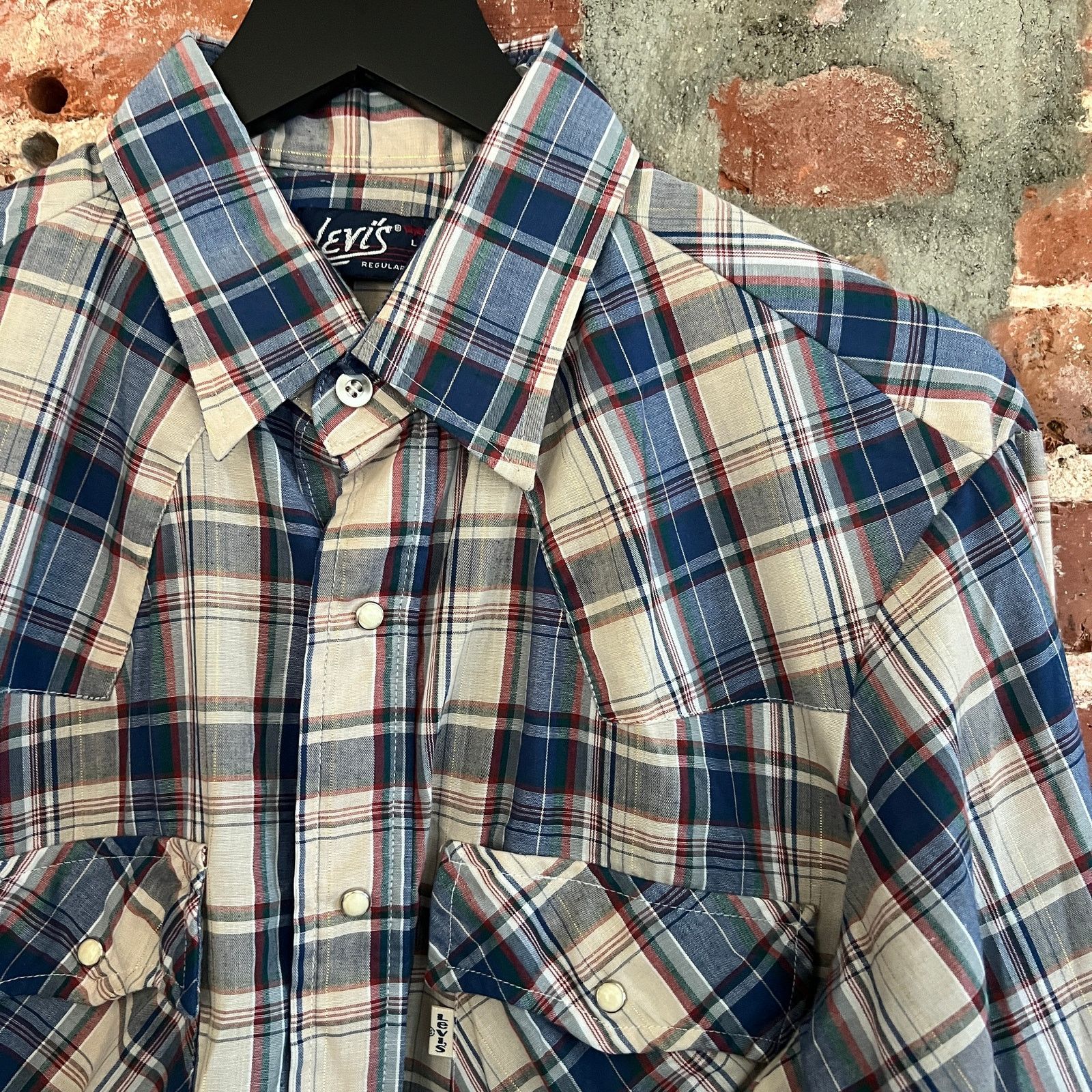 Levi's LOT (4) VTG 70s Levi's Pearl Snap Western Shirts USA L 22x31 Size US L / EU 52-54 / 3 - 6 Thumbnail