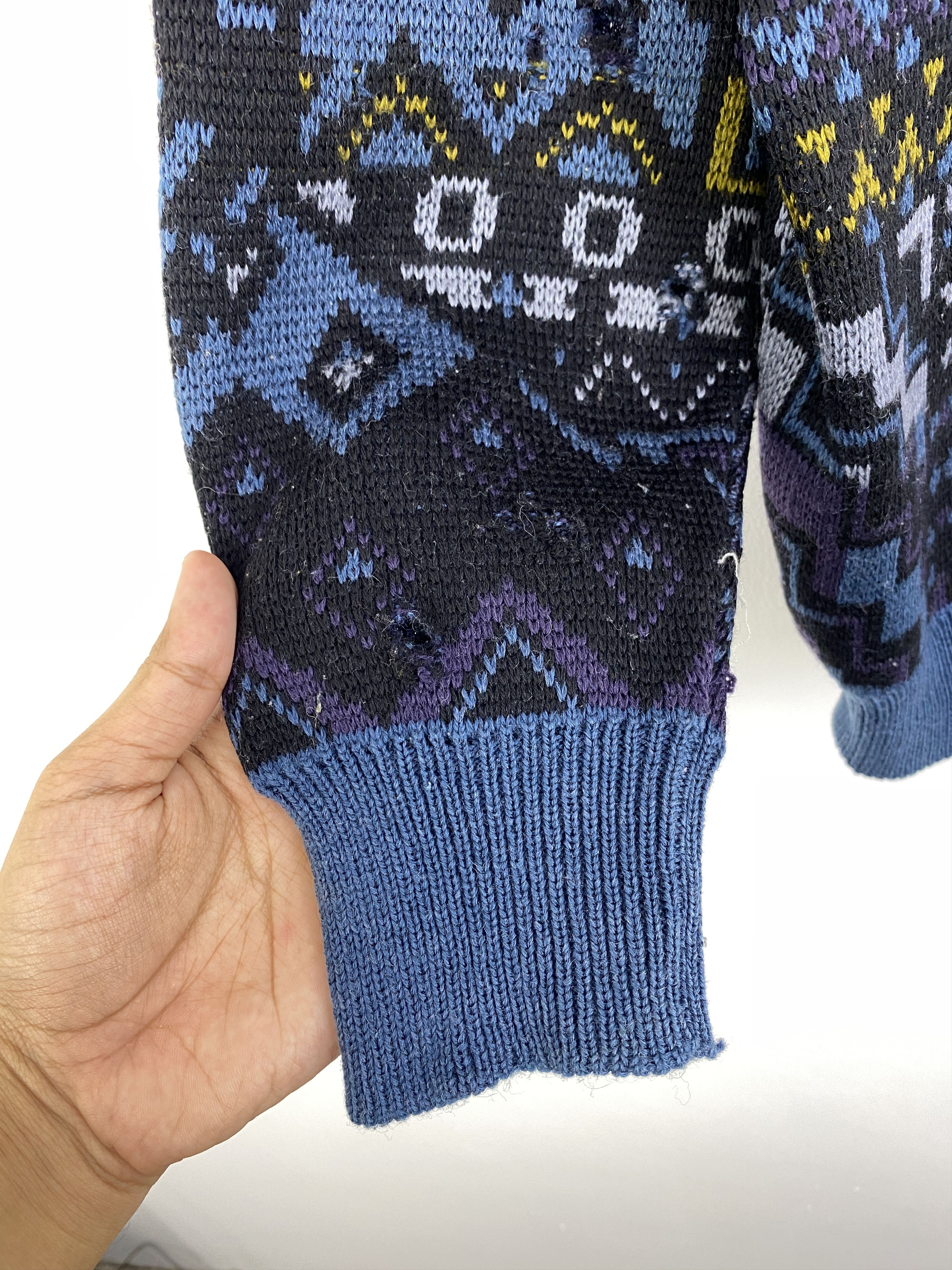 Vintage Vintage Japan Brand Geometrical Knit Sweatshirt SH0070 Size US XL / EU 56 / 4 - 10 Thumbnail