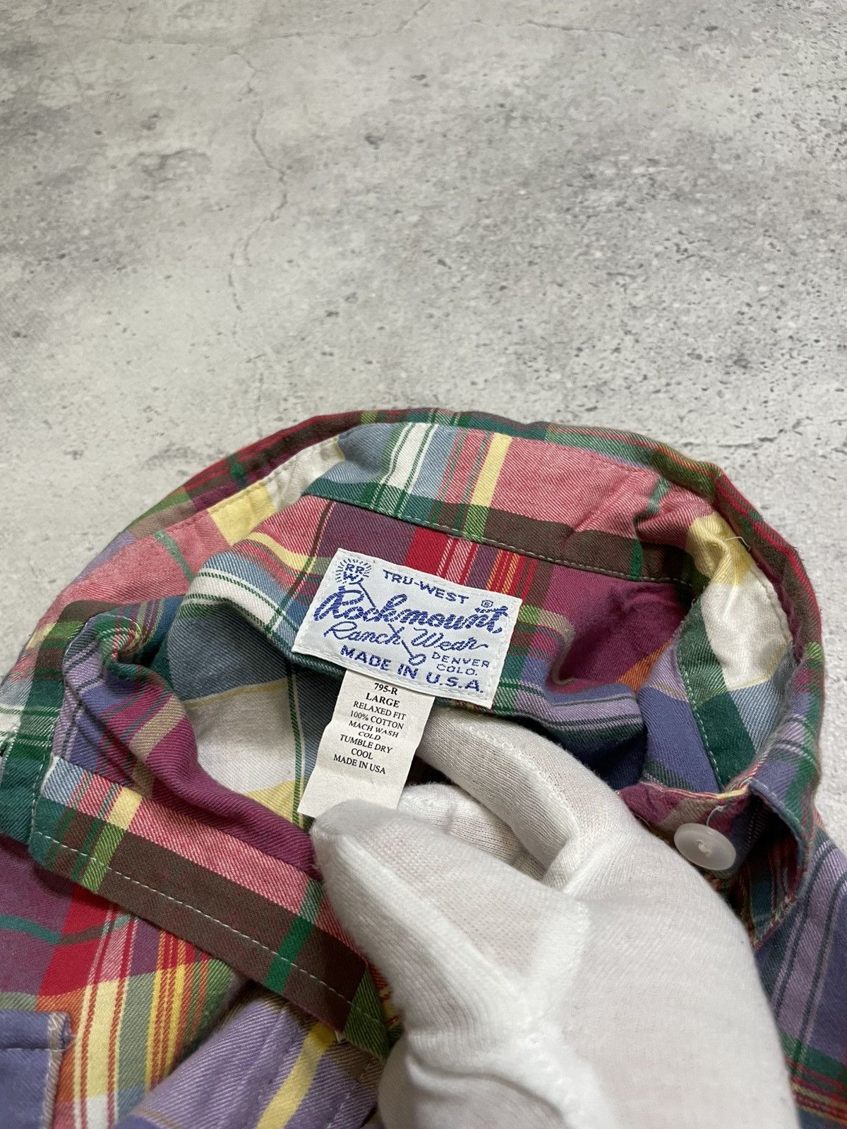 Rockmount Ranch Wear × Vintage ROCKMOUNT Ranch Wear Western Shirt Diamond Pearl Made In USA Size US M / EU 48-50 / 2 - 9 Thumbnail
