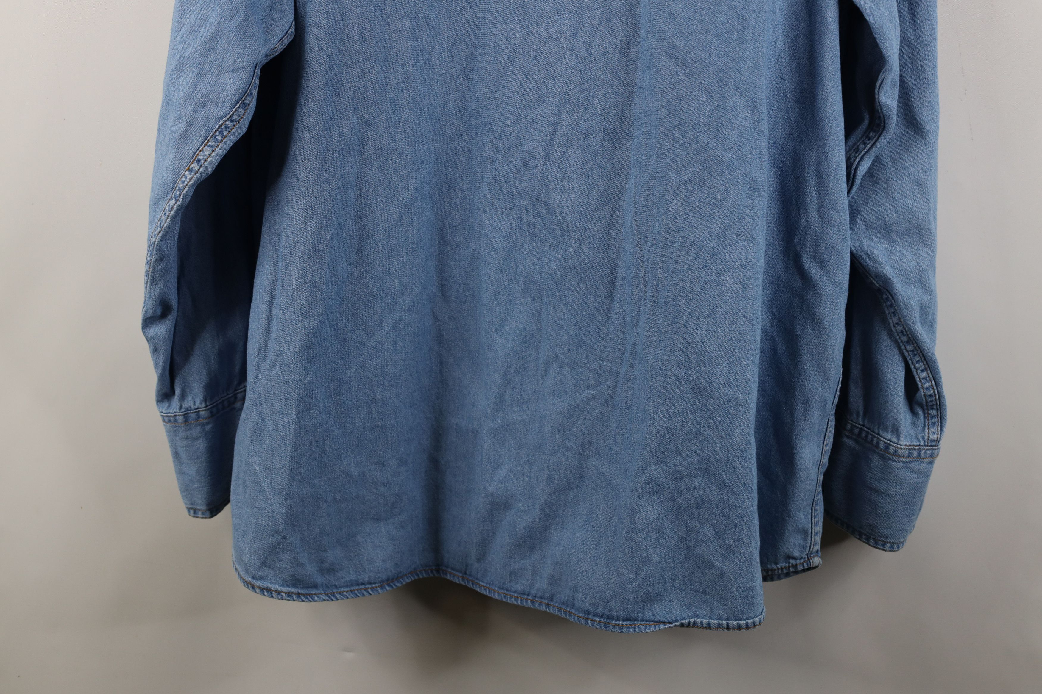 Vintage Vintage 90s Streetwear Cowboy Denim Snap Button Shirt Blue Size US XL / EU 56 / 4 - 13 Thumbnail