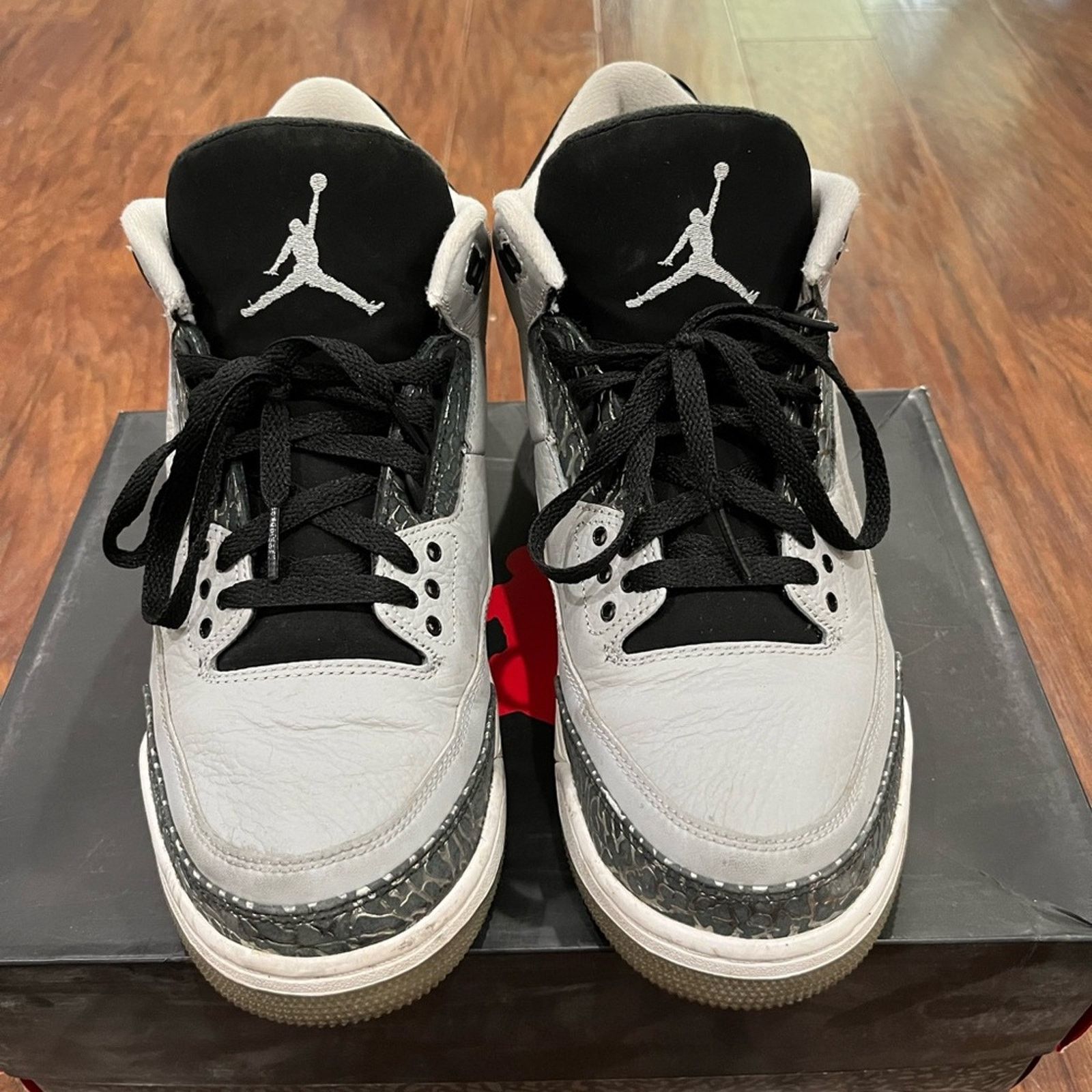 Jordan Brand Air Jordan 3 Retro Wolf Grey Size 10 Pre-Owned 136064-004 Size US 10 / EU 43 - 5 Thumbnail