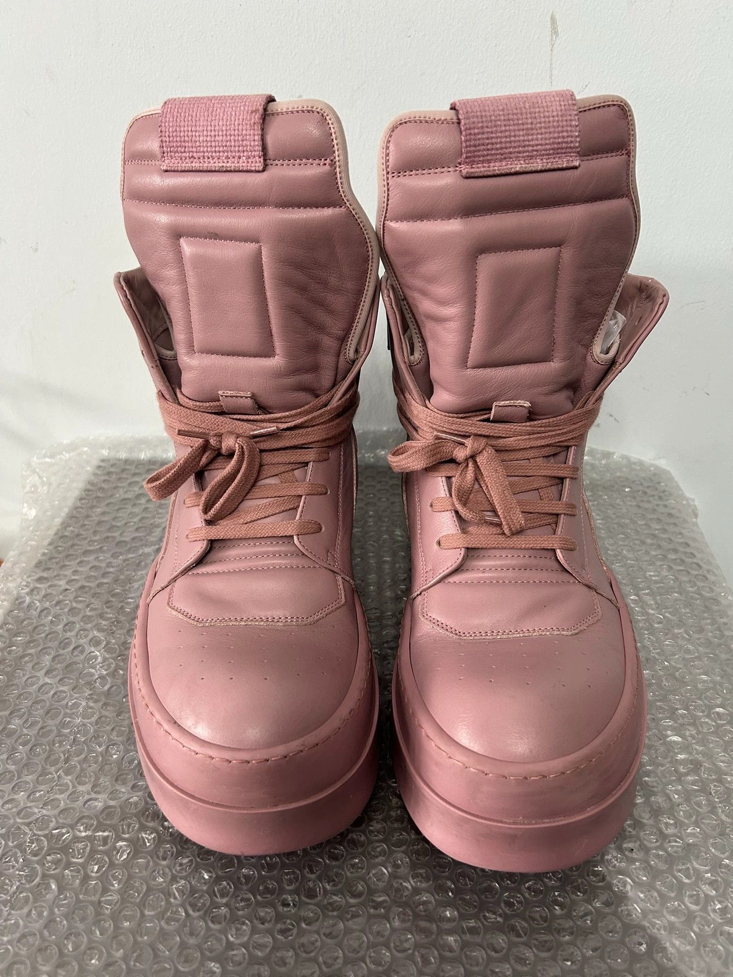 Rick Owens Rick Owens FW20 "Dusty Pink" Thick Sole Geo-Basket 40 Size US 7 / EU 40 - 2 Thumbnail
