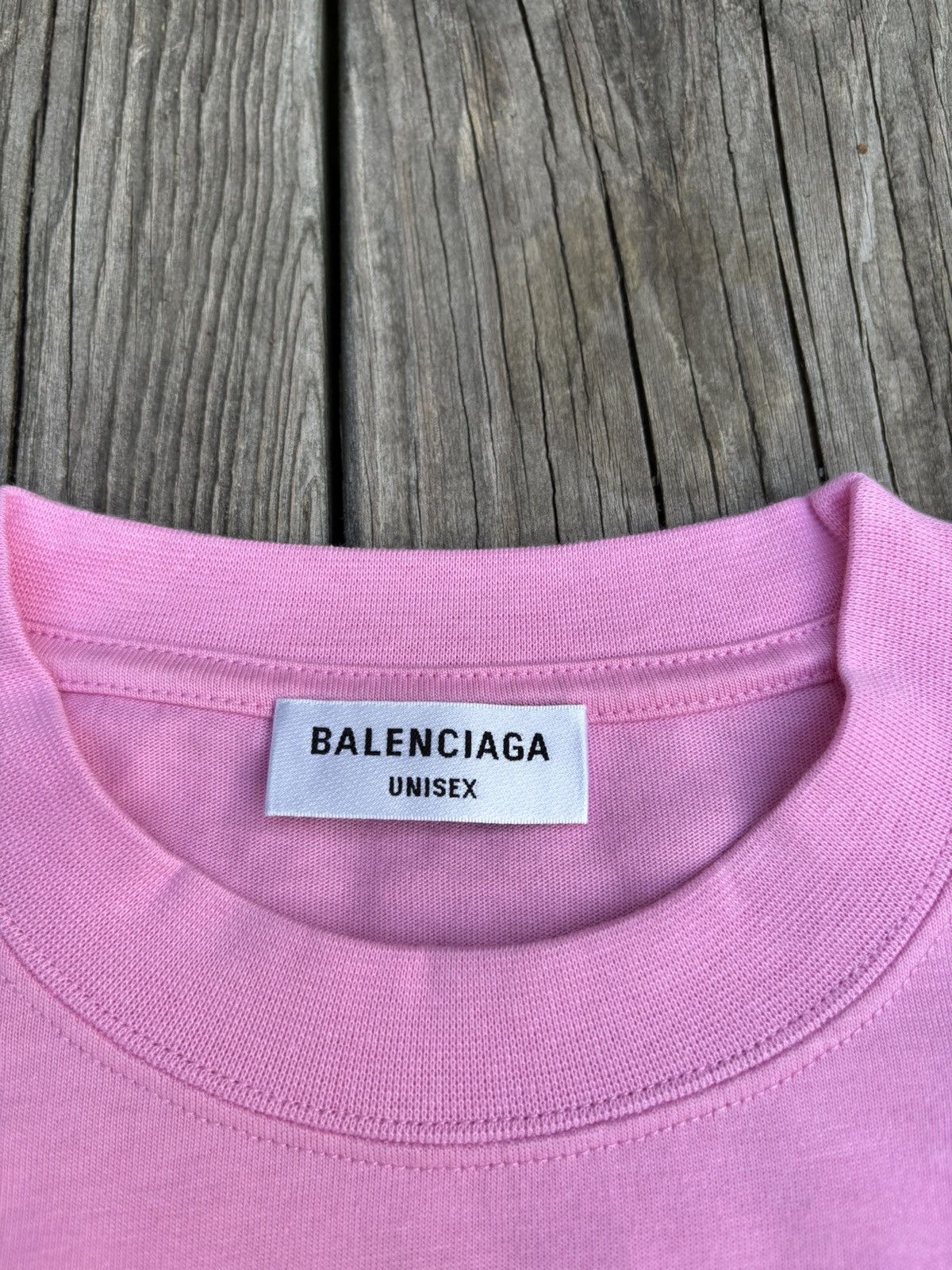 Balenciaga Crystal Logo Tee Pink Size US S / EU 44-46 / 1 - 6 Thumbnail