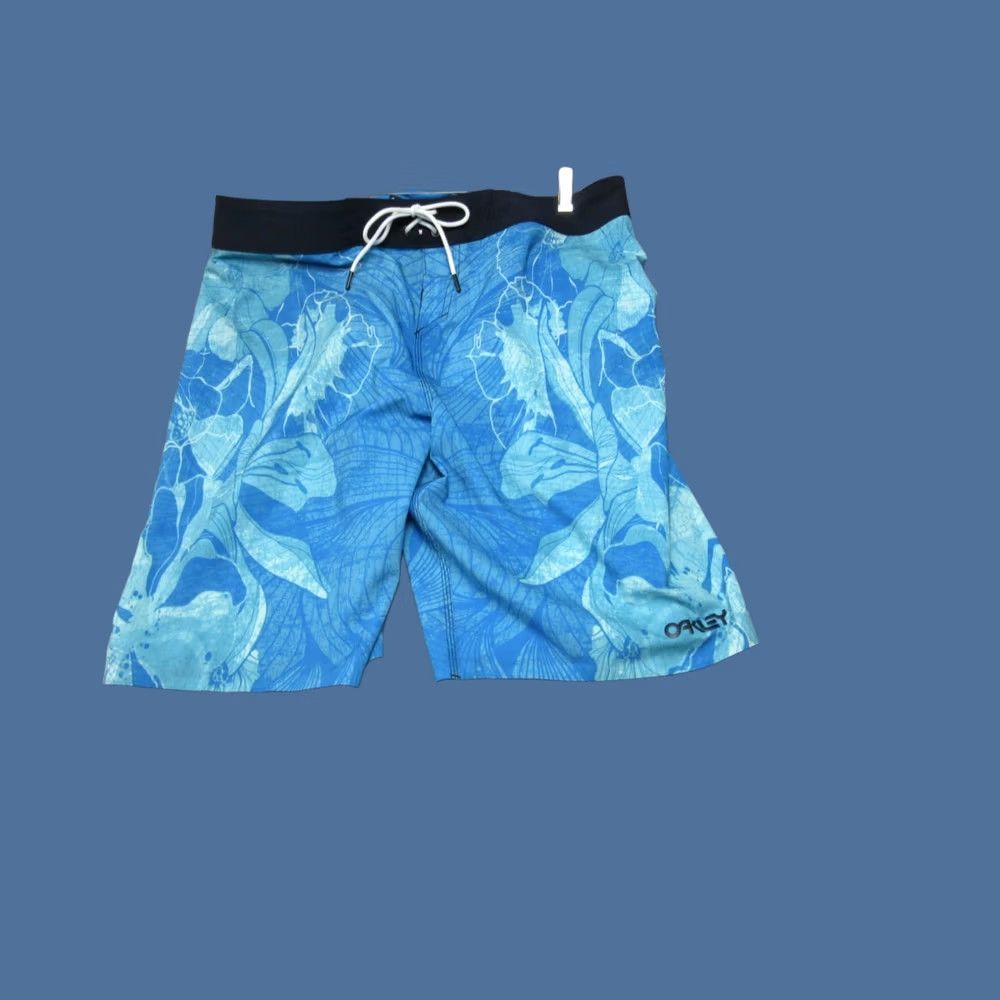 Oakley Oakley Shorts Men 2XL Blue Chanel Flower Surf Board Swim Trunks Water Sport Size US 39 - 1 Thumbnail