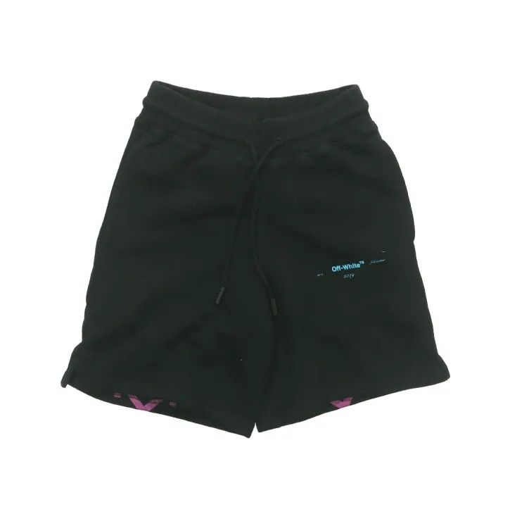 Off-White Black Logo Printed Shorts 0079