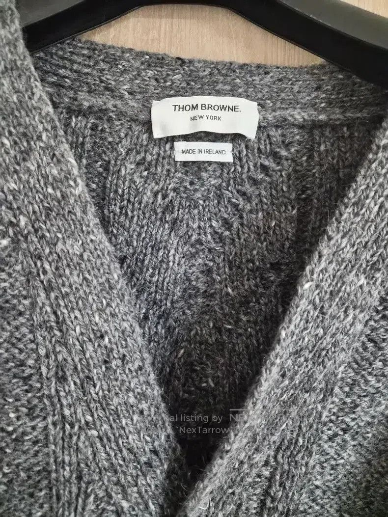 Thom Browne Thom Browne Twill Gray Knit Cardigan Size US L / EU 52-54 / 3 - 3 Thumbnail