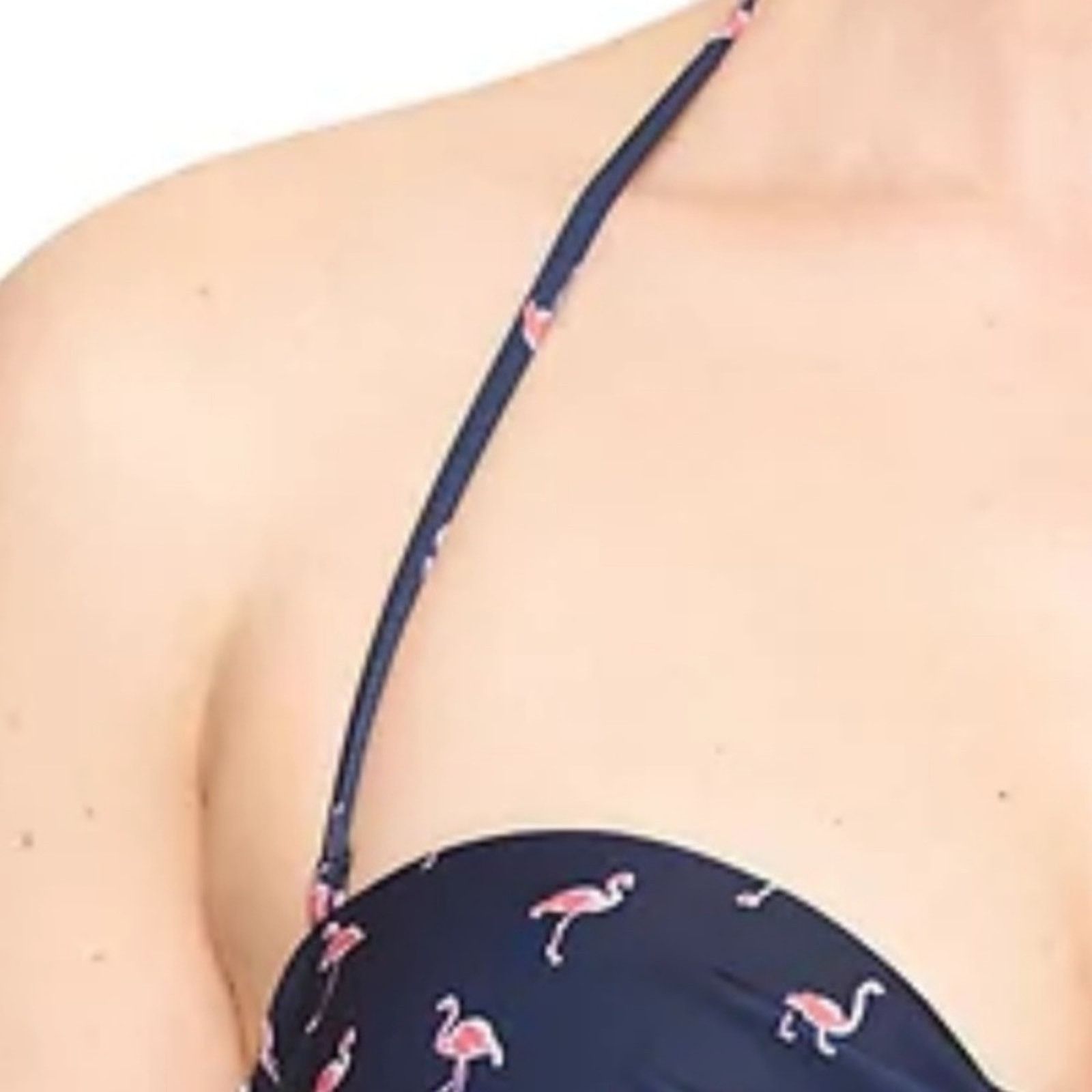 Gap GAP Flamingo Navy Blue Twist Bandeau Bikini Top Size XS / US 0-2 / IT 36-38 - 2 Thumbnail