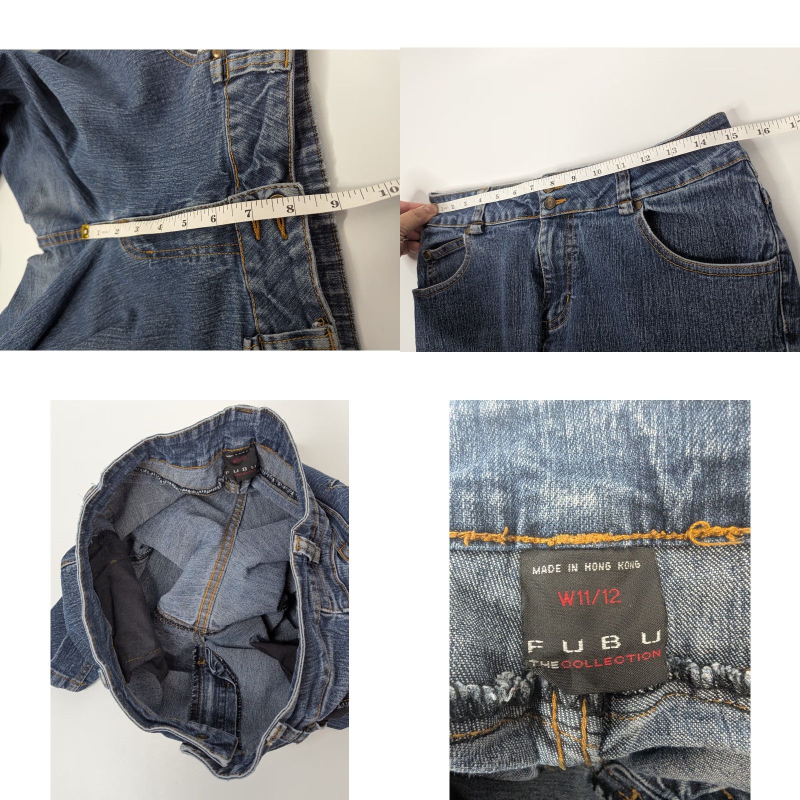 Fubu VINTAGE FUBU Jeans Women Blue 11/12 Size 11/12 5-Pocket Straight Low Rise Denim Cotton Polyester Spandex Jeans Women Size 32" / US 10 / IT 46 - 8 Thumbnail