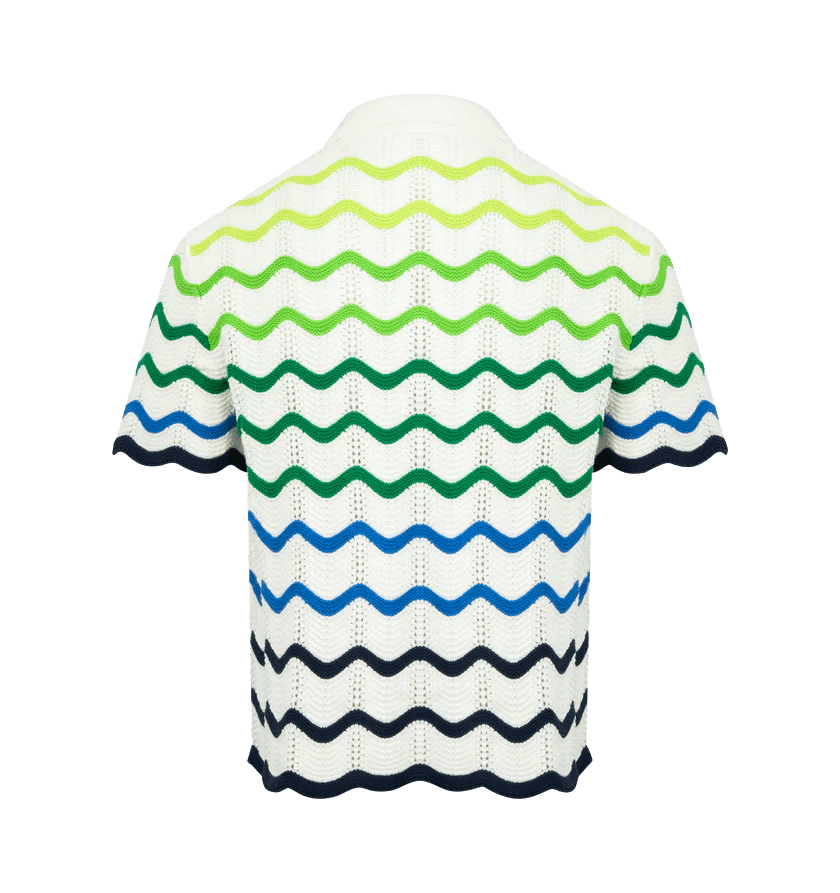 Casablanca o1h1sh10526 Wave Knit Shirt in Multicolor Size US L / EU 52-54 / 3 - 2 Thumbnail