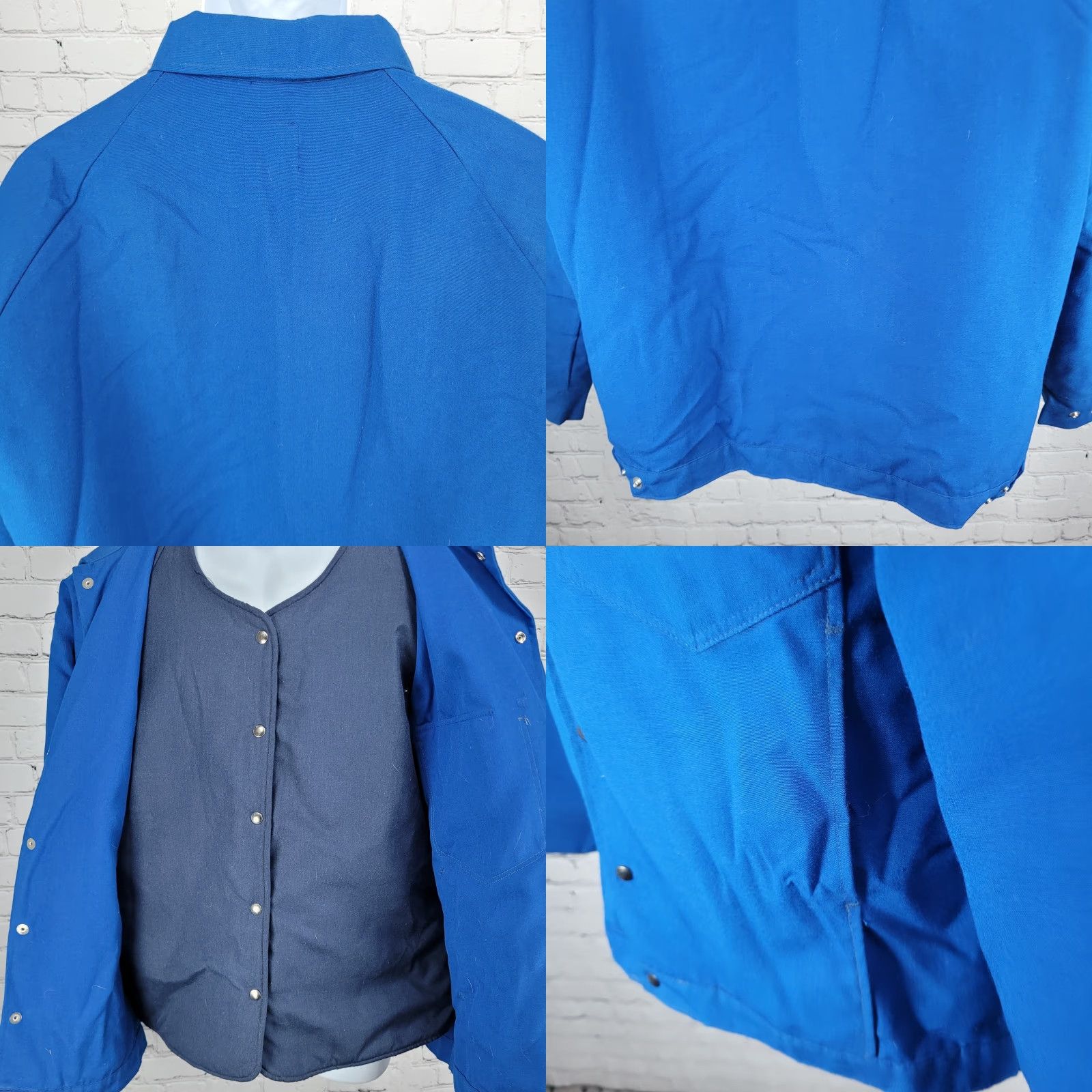 Layer 8 VINTAGE Workrite Blue Nomex III Flame Resistant 2 Layer Uniform Workwear Jacket USA 46 Size US S / EU 44-46 / 1 - 8 Thumbnail