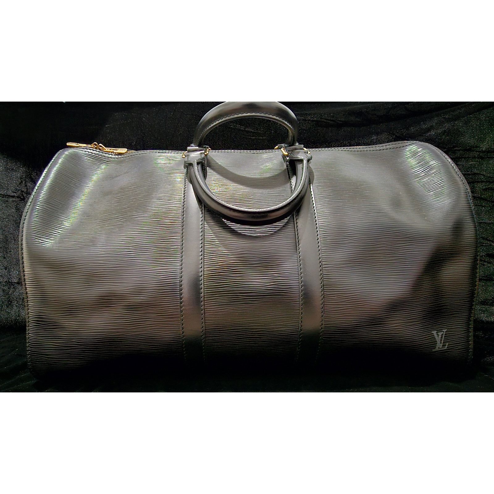 Louis Vuitton LOUIS VUITTON Epi Keepall 45 Boston Bag Black Size ONE SIZE - 4 Thumbnail
