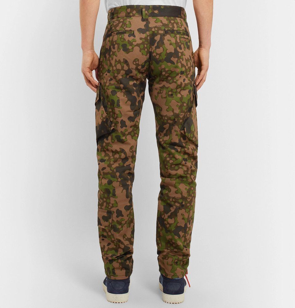 Off-White OFF-WHITE Slim Fit Camouflage Print Cargo Pants Size US 31 - 8 Thumbnail