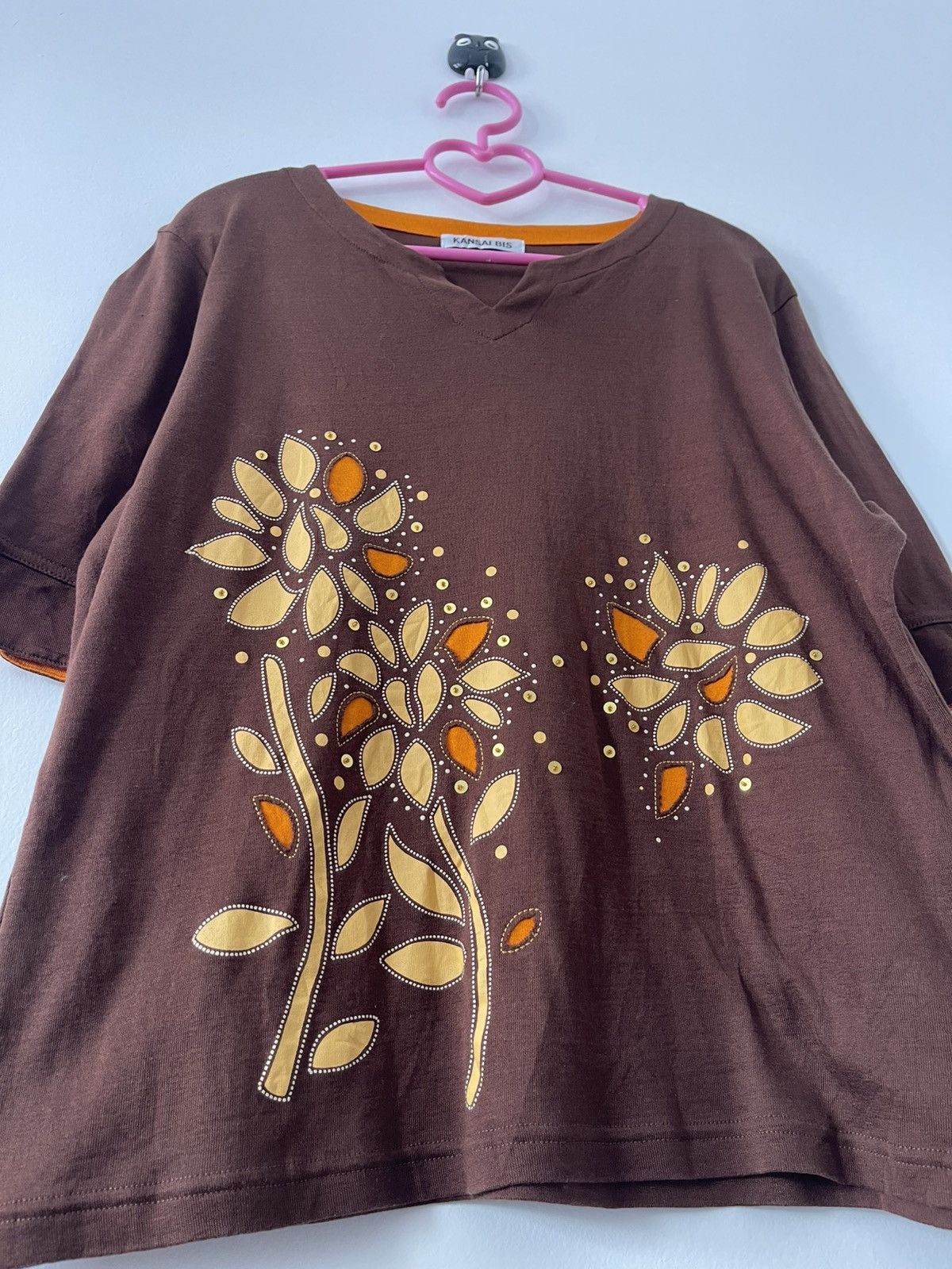 Kansai Yamamoto Rare Vintage KANSAI BIS Yamamoto Flower Brown Flora Size M / US 6-8 / IT 42-44 - 2 Thumbnail