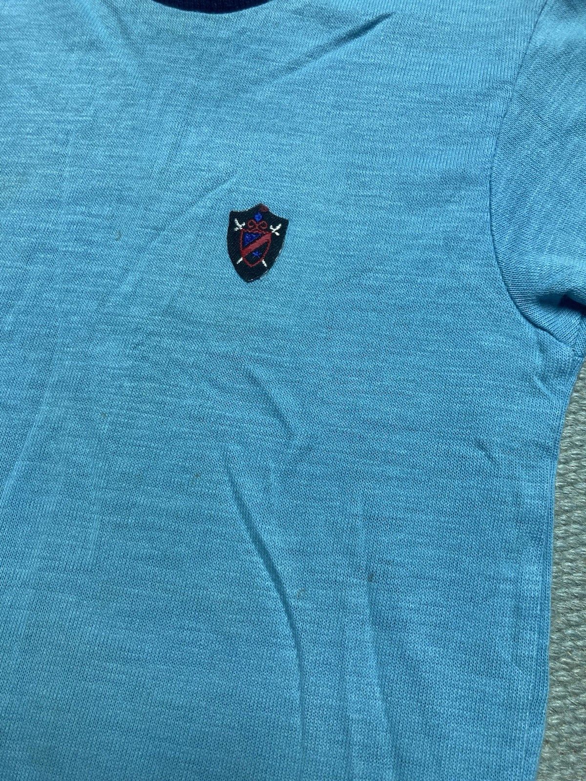Vintage 60s tshirt light blue soft acrylic boys 6 womens XS Baby tee Size XS / US 0-2 / IT 36-38 - 3 Thumbnail
