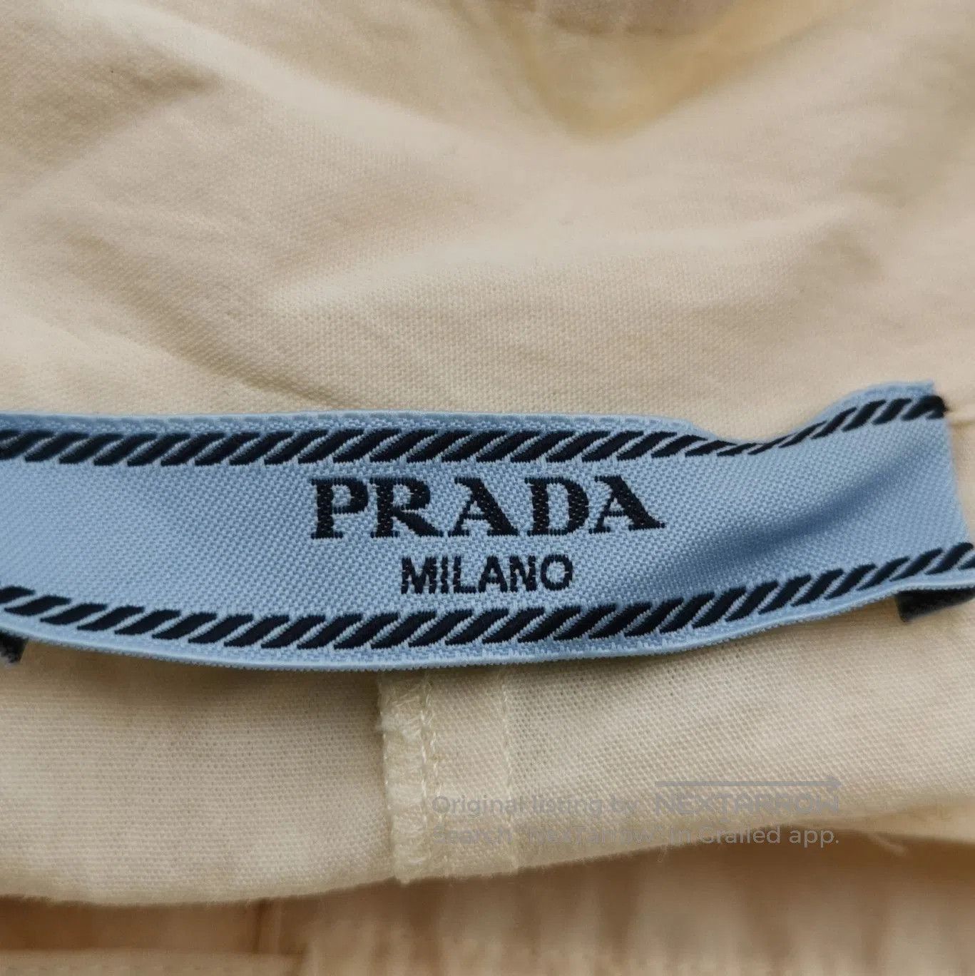 Prada Prada Logo Cotton Shirt Jumpsuit for Women . Size 37" - 6 Thumbnail