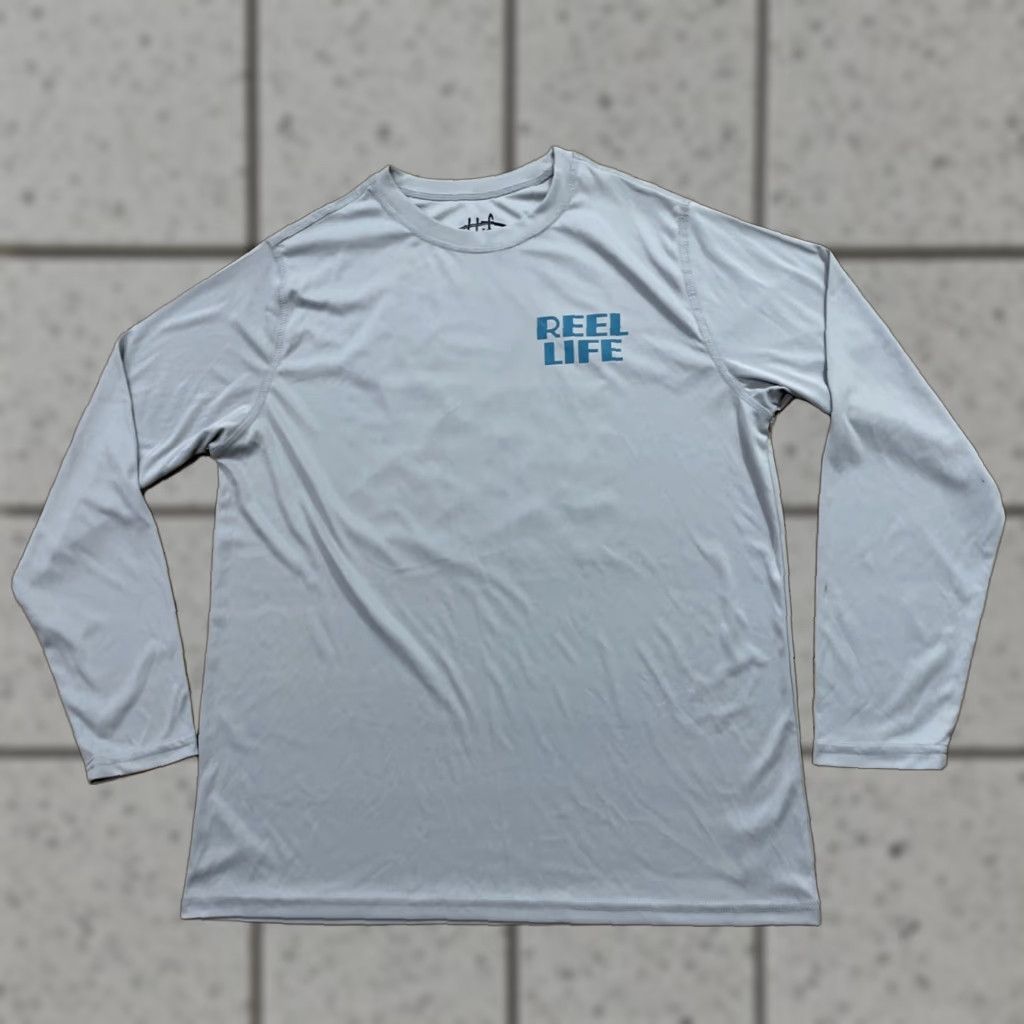 Alife Reel Life Performance Fishing Shirt Men M Gray Stretch Island Nature Graphic Tee Shirt Size US M / EU 48-50 / 2 - 1 Thumbnail