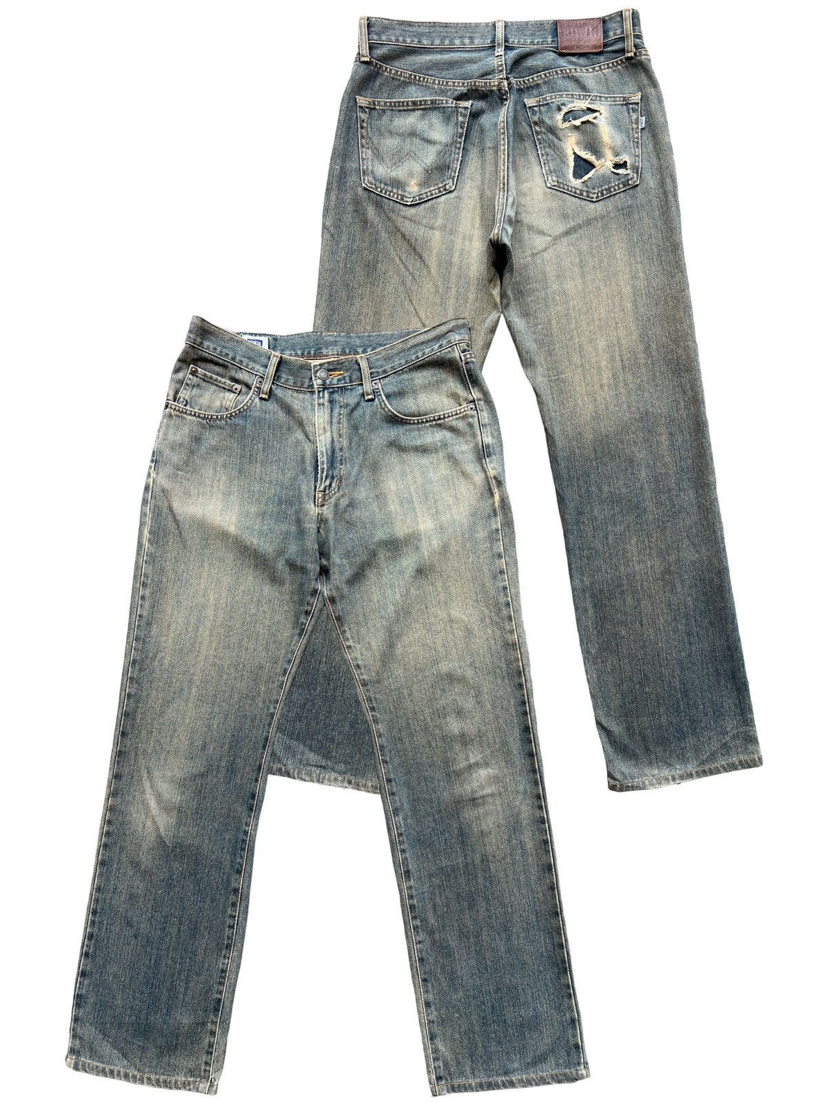 image of Distressed Denim x Edwin Vintage Edwin Distressed Rusty Denim Jeans 32X32, Men's