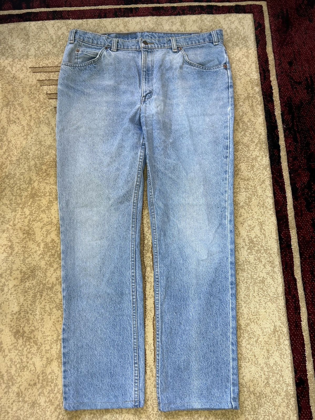 Levi's × Vintage Vintage 90s Levis Faded Light Wash Orange Tab Jeans Rare Size US 36 / EU 52 - 5 Thumbnail
