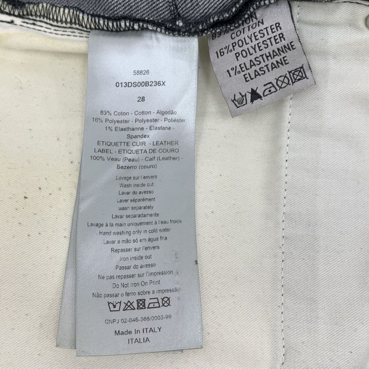 Dior Dior Grey Inner All-over Logo Print Denim Casual Pants K26WX Size 28" / US 6 / IT 42 - 8 Thumbnail