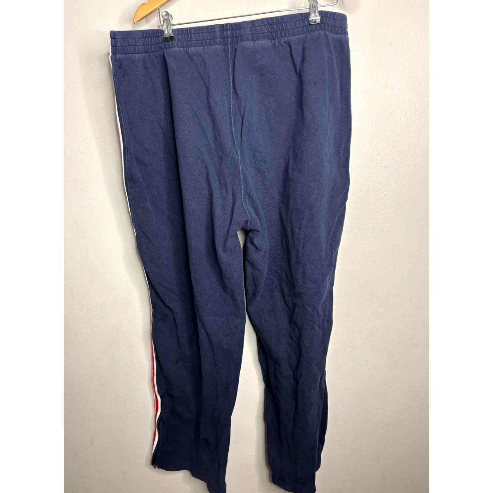 Ralph Lauren VINTAGE Polo Ralph Lauren Striped Pique Sweatpants Mens 2XL Blue Sweatpants 90s Athleisure Logo Polo Lo-Life Men Size US XXL / EU 58 / 5 - 4 Thumbnail