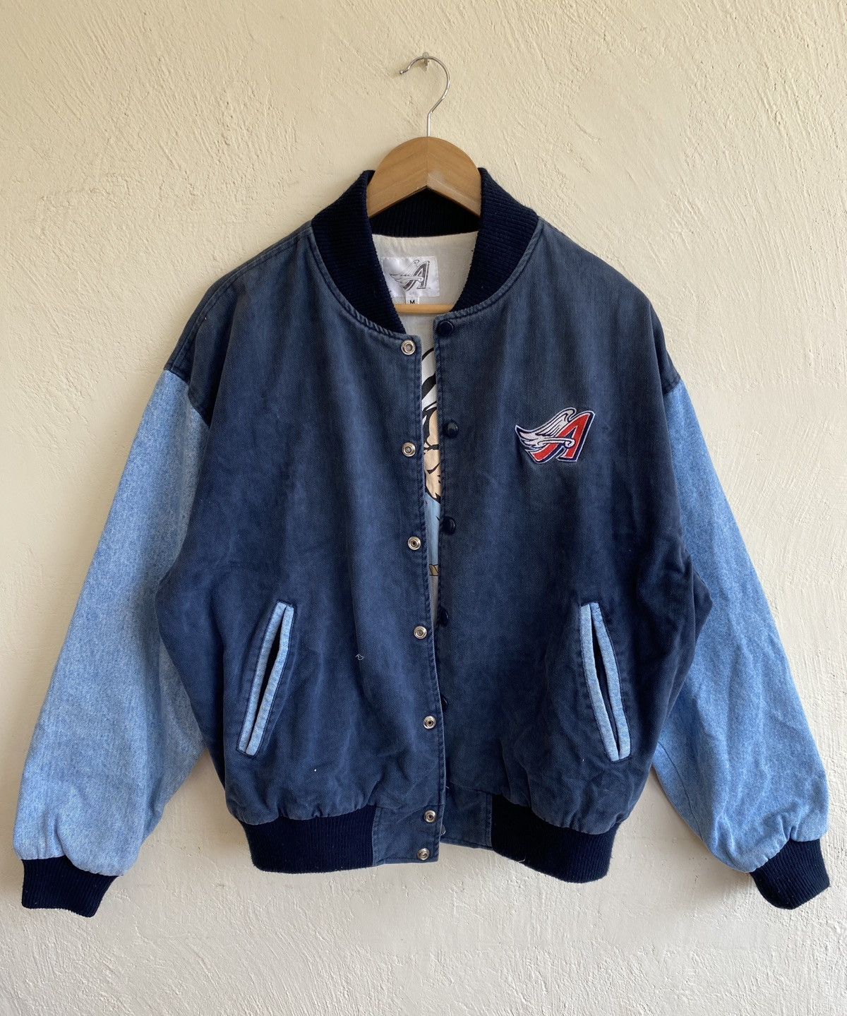 MLB × Vintage VINTAGE MLB ANAHEIM ANGELS DENIM VARSITY JACKET Size US M / EU 48-50 / 2 - 4 Thumbnail