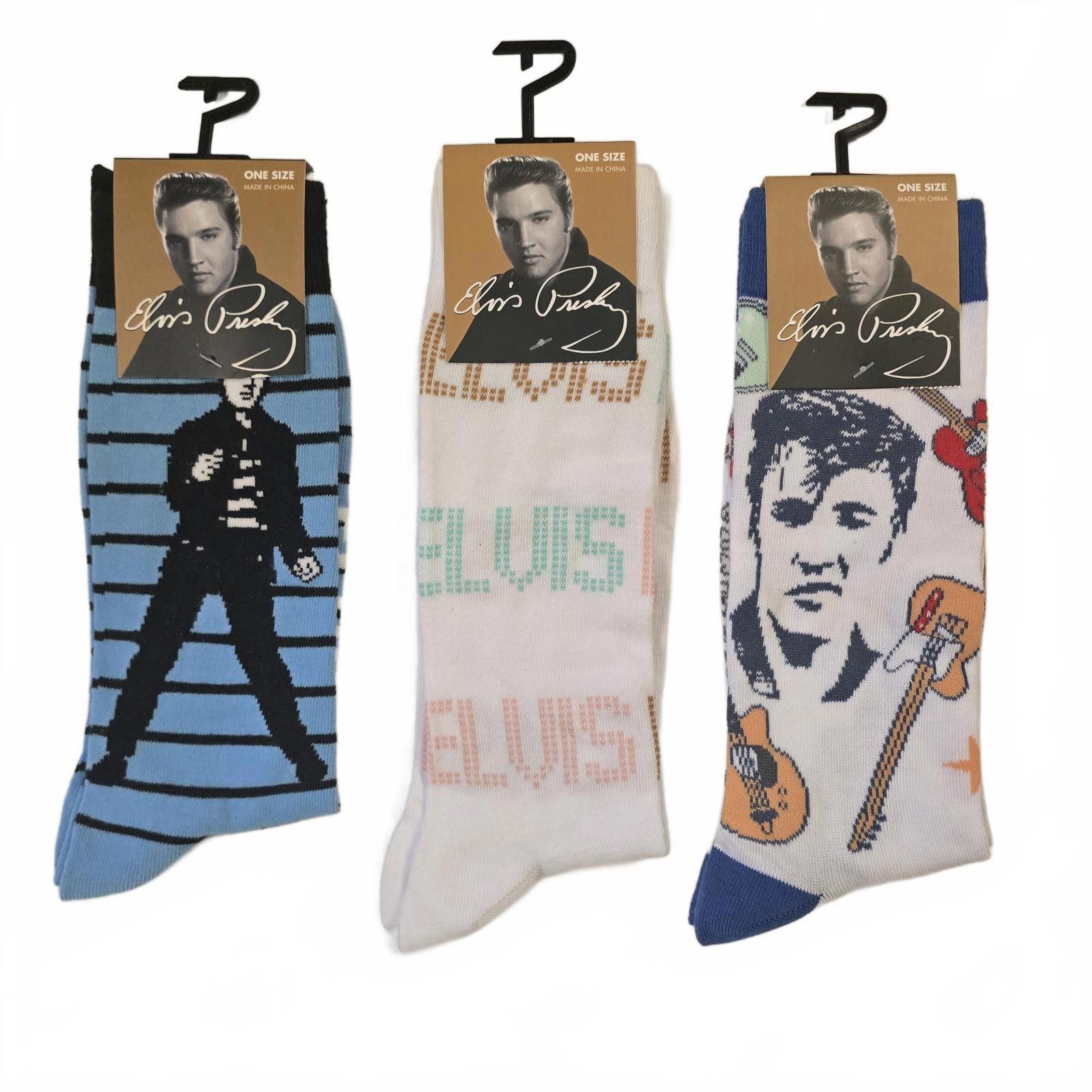 Designer Elvis Presley Sock Set - Official Merchandise - 3 Pair Size ONE SIZE - 1 Thumbnail