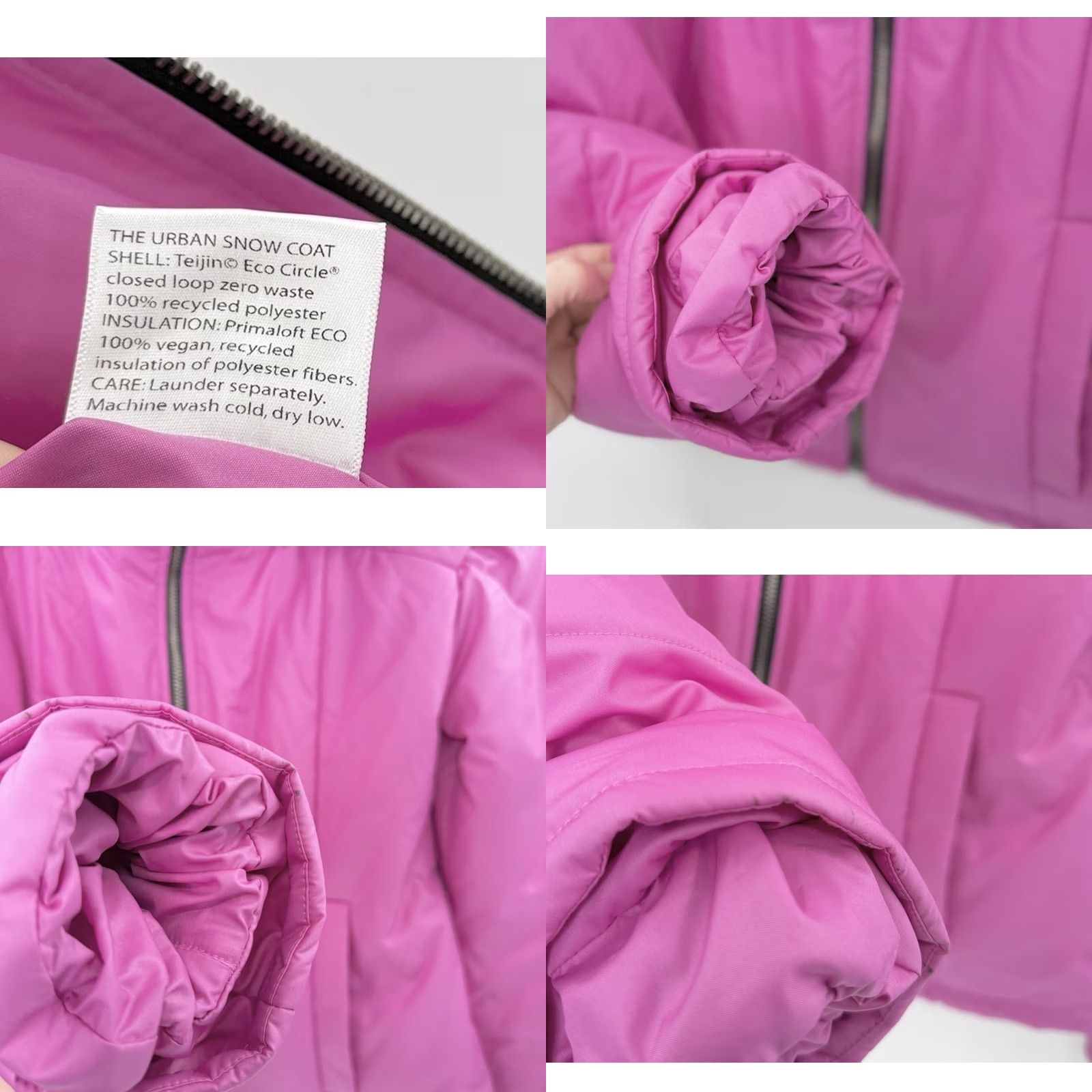 Vintage Vaute Couture The Urban Snow Coat Coat Pink M Women's Winter Casual Zip Vegan USA Size M Regular Long Sleeve Size M / US 6-8 / IT 42-44 - 8 Thumbnail