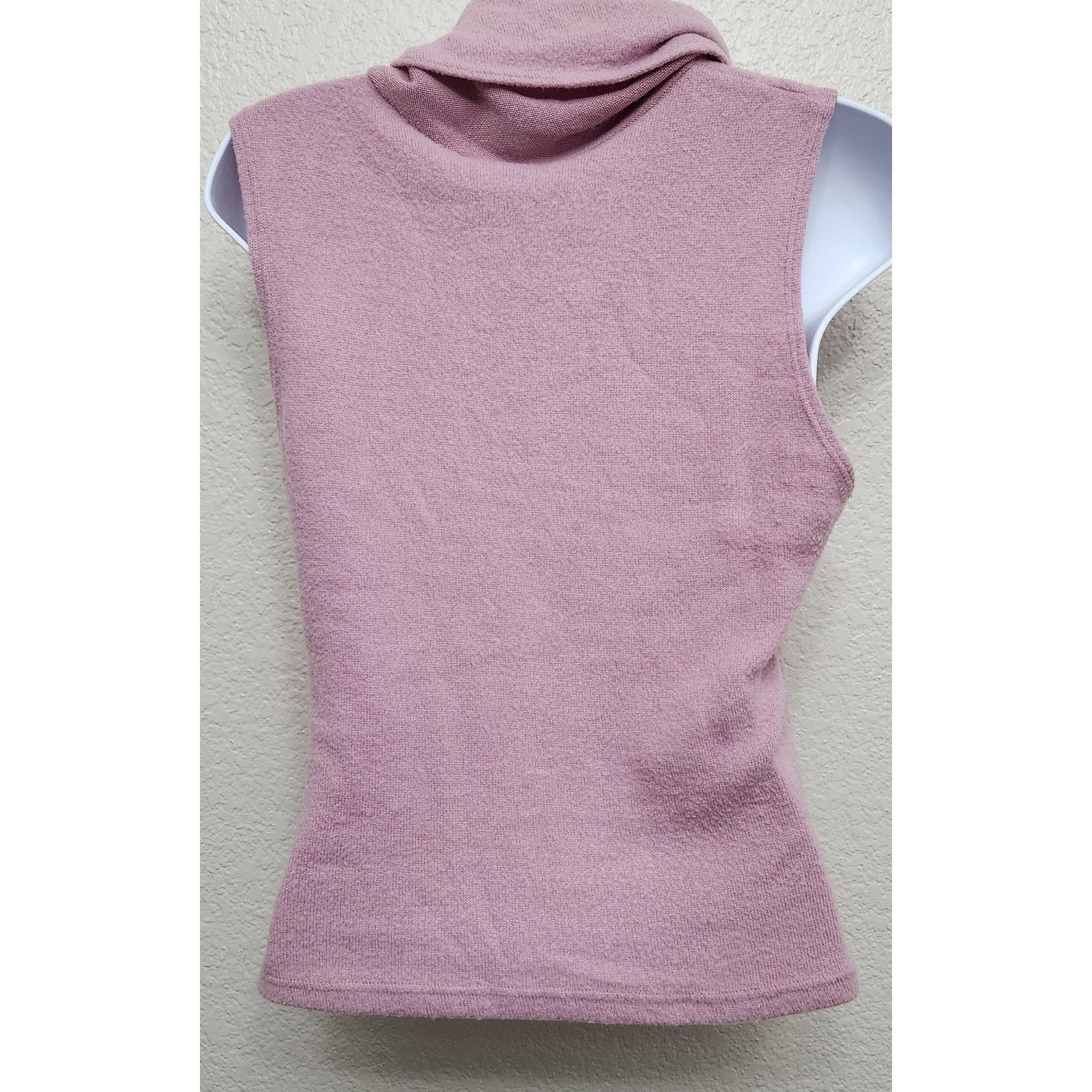 Other Pia Dusty Rose Cowl Neck Sleeveless Top Large Soft Fuzzy Size L / US 10 / IT 46 - 2 Thumbnail
