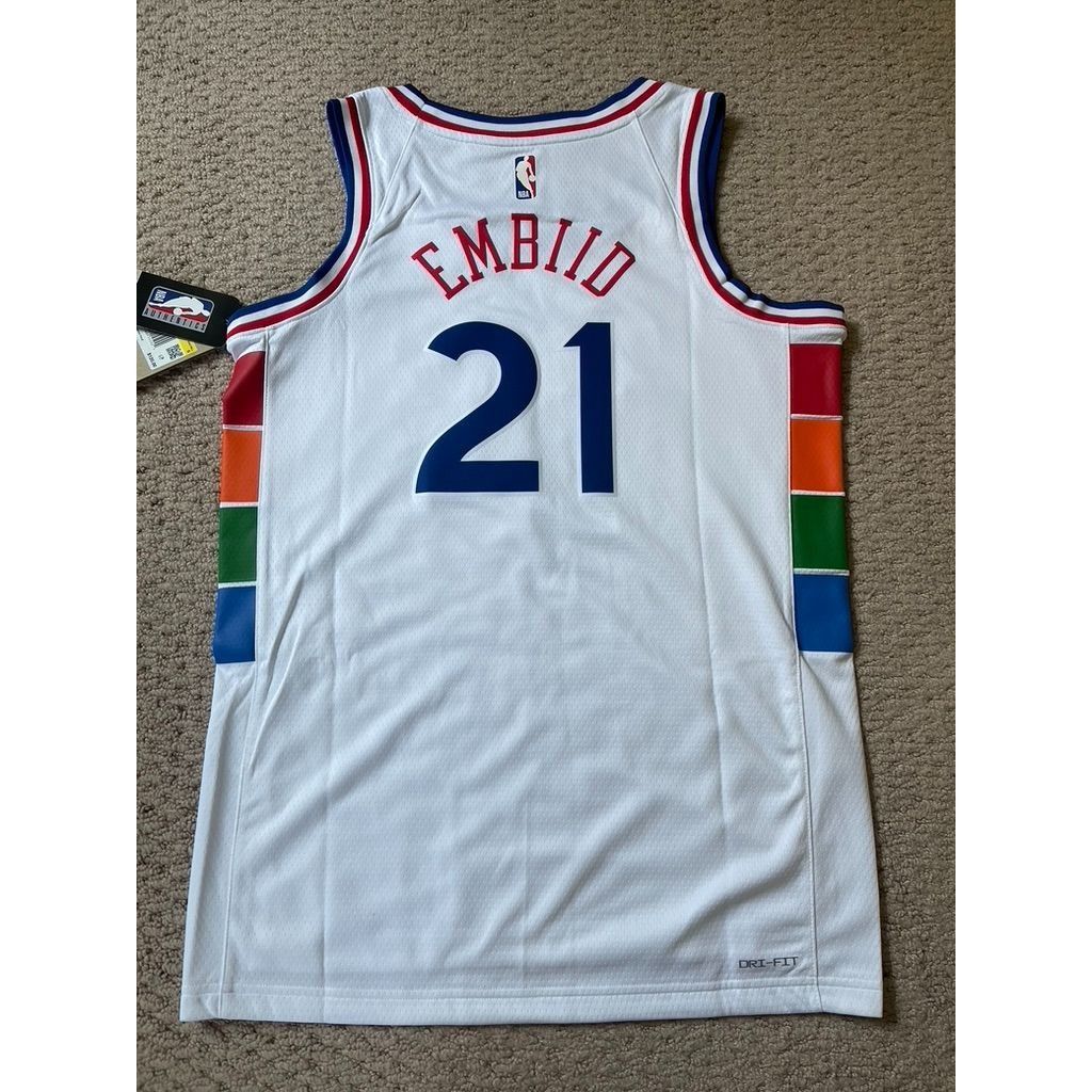 Nike Nike Embiid Philadelphia 76ers Sixers Spectrum Jersey Mens S Size US S / EU 44-46 / 1 - 3 Thumbnail