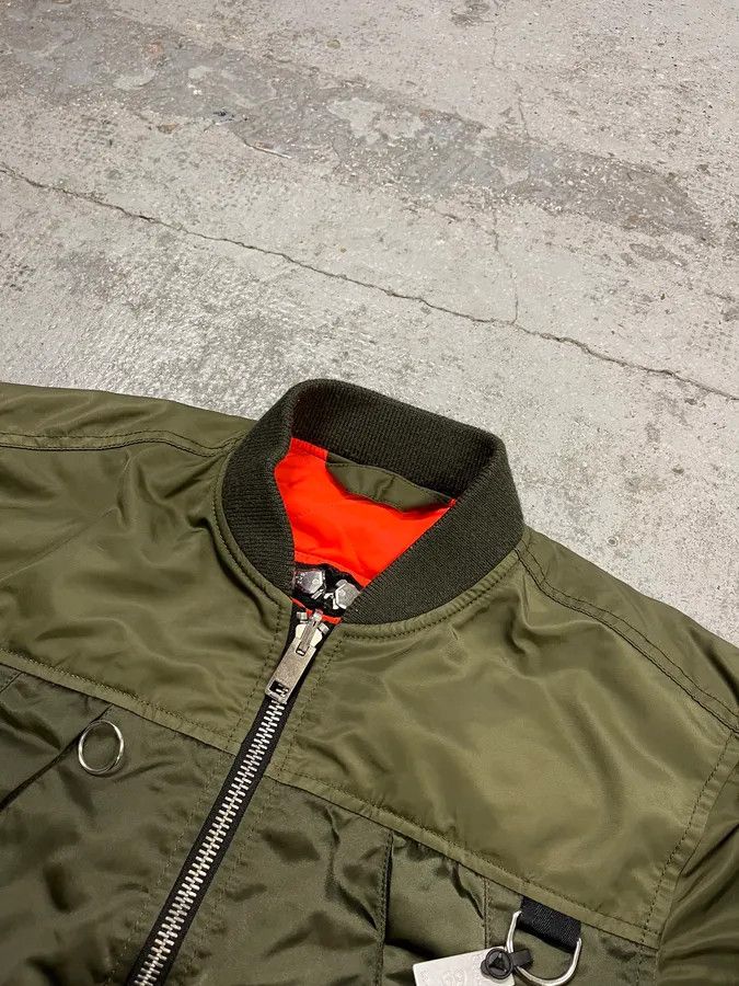 Diesel Diesel Olive Multi-Pocket Back Zip Olive Cargo Bomber Jacket Size US M / EU 48-50 / 2 - 6 Thumbnail