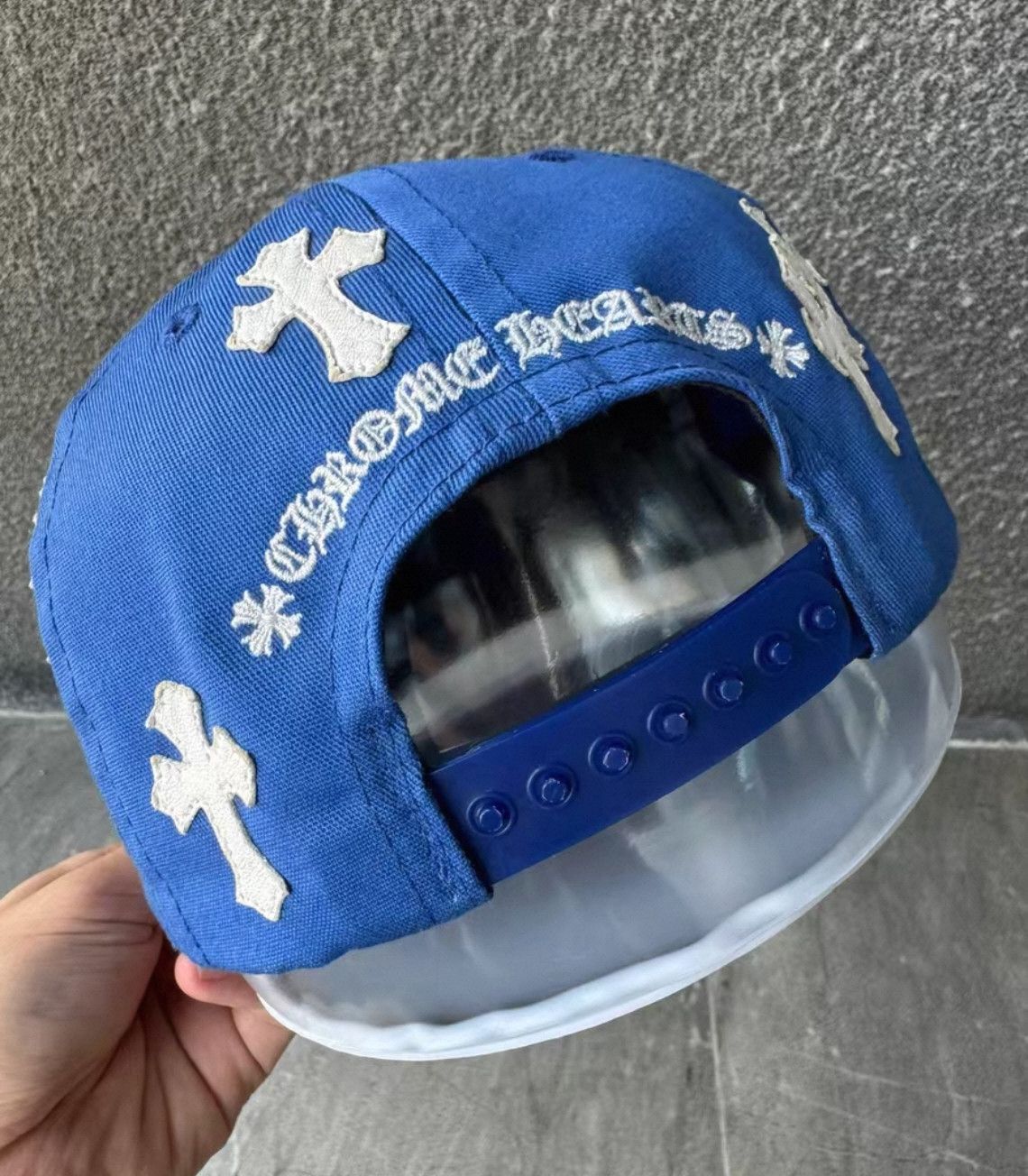Chrome Hearts Chrome Hearts Blue Baseball Cap with White Logo. Size ONE SIZE - 4 Thumbnail