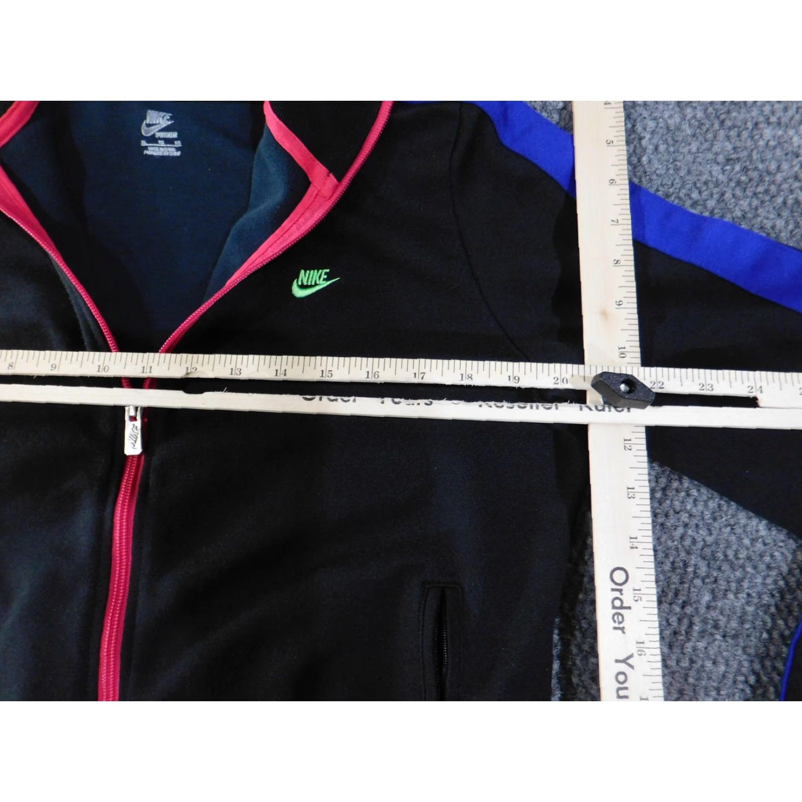 Nike Nike Sportswear Track Jacket Women XL Black Blue Pink Full Zip Swoosh 370397-011 Size XL / US 12-14 / IT 48-50 - 5 Thumbnail