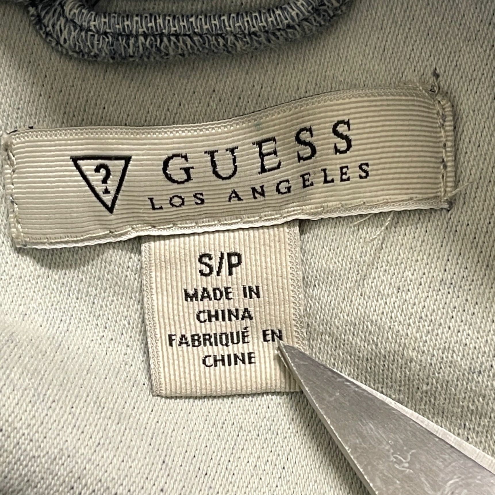 Guess VINTAGE GUESS Varsity Jacket Women S Blue Button Up Cotton Blend Retro 90s Y2K Streetwear Jacket Womens Fadeout style? Size S / US 4 / IT 40 - 6 Thumbnail