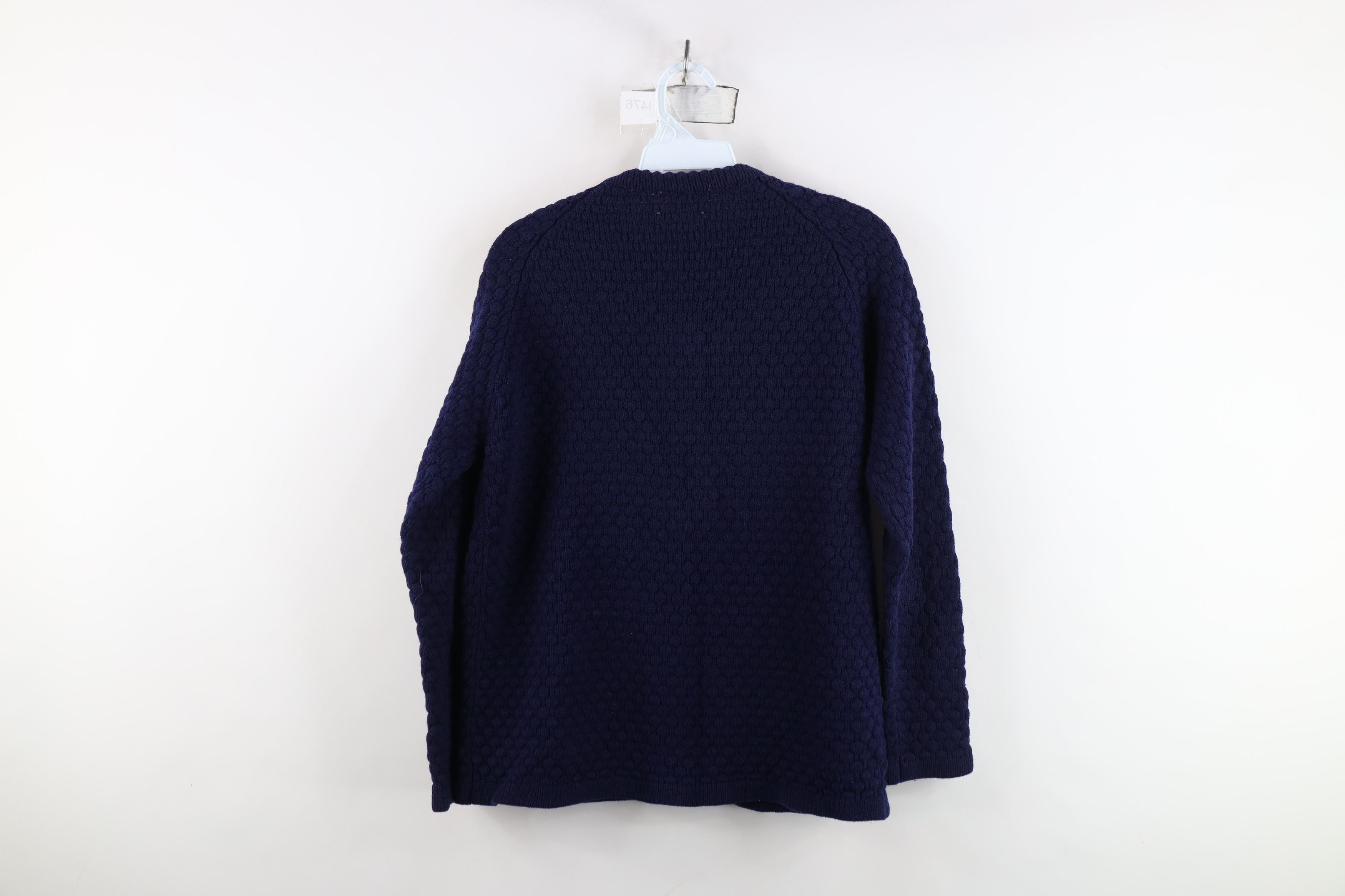 Vintage Vintage60s Streetwear Textured Cardigan Sweater Blue USA Size M / US 6-8 / IT 42-44 - 9 Thumbnail
