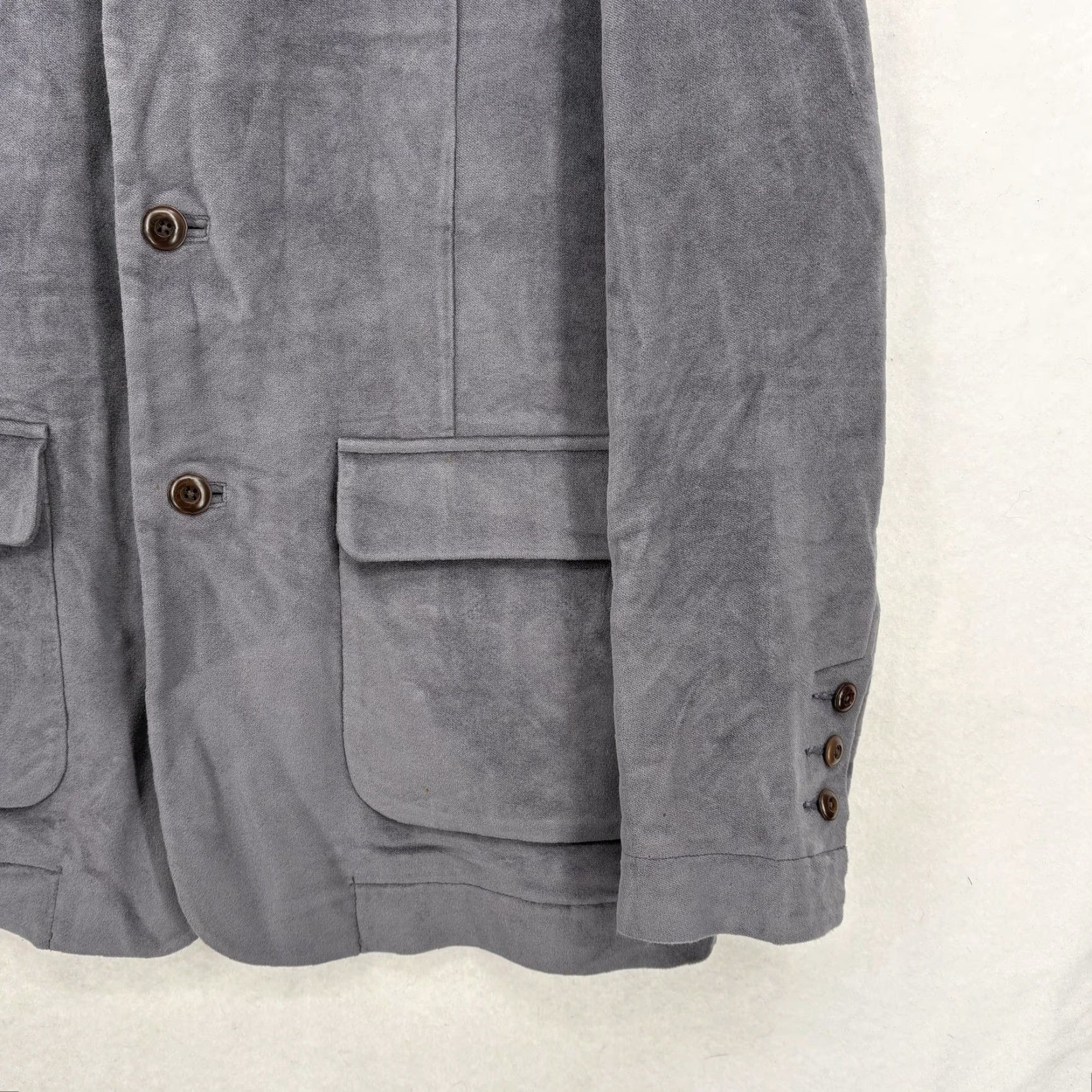 Tommy Bahama Tommy Bahama Island Soft Blazer Mens M Gray Faux Suede Sport Coat Italian Jacket/Coat Size 40R - 3 Thumbnail