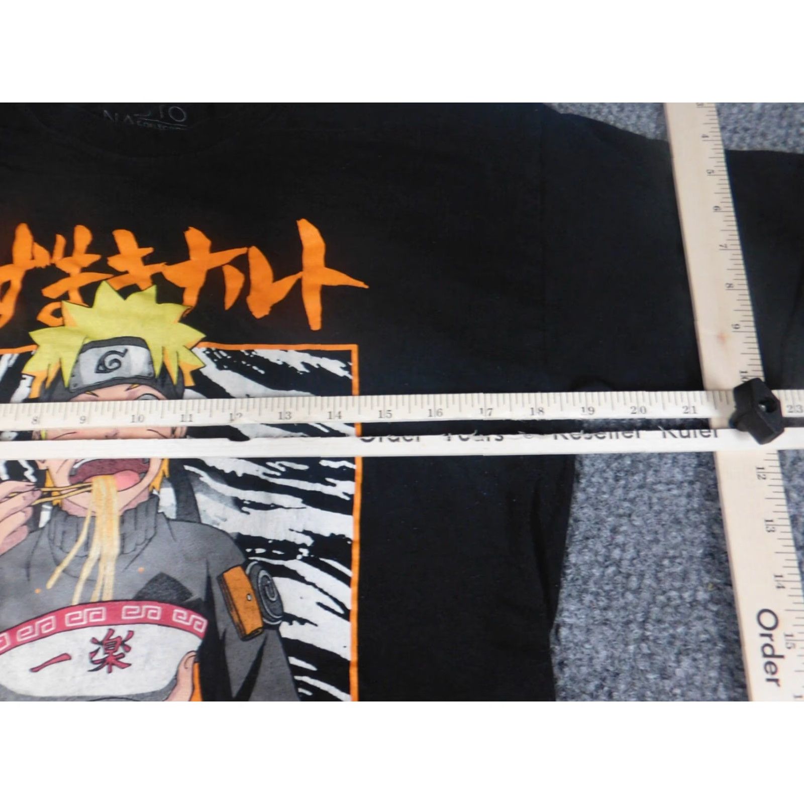 Vintage Naruto Mens Shirt M Black Short Sleeve Crew Neck Logo Knit Cotton T-Shirt Naruto Logo Graphic Shippuden Vintage No Size US M / EU 48-50 / 2 - 6 Thumbnail