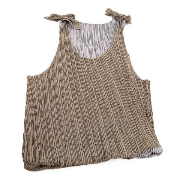 Issey Miyake Issey Miyake Double-Layer Fold Ruched Tank Top Size L / US 10 / IT 46 - 1 Thumbnail