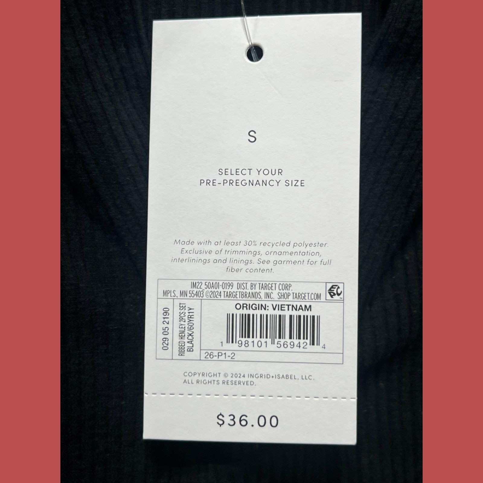 Other Isabel Maternity - Maternity Ribbed Henley Top - Black - Sma Size S / US 4 / IT 40 - 10 Thumbnail