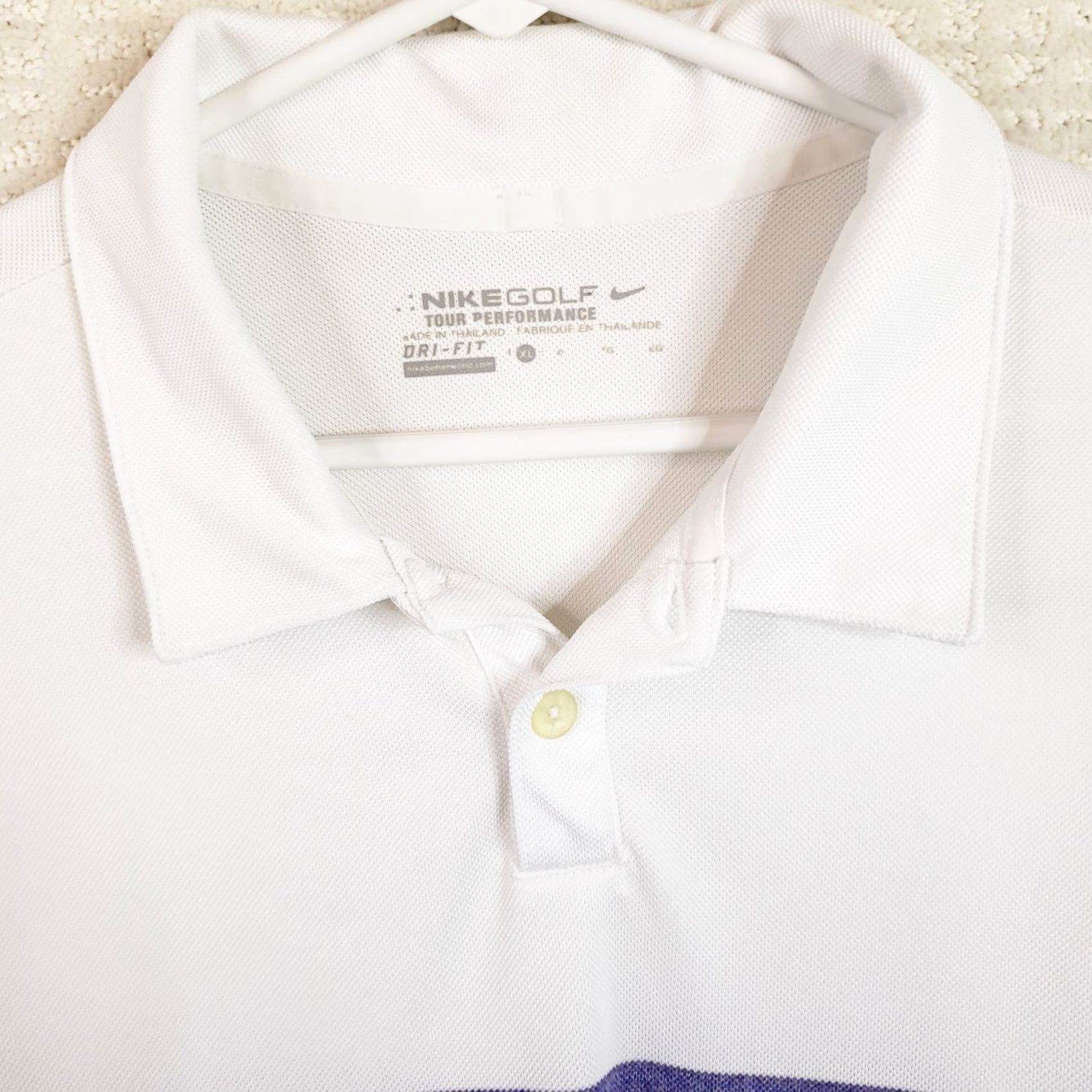 Nike Nike Golf Tour Performance Polo Shirt Men XL Colorblock White Purple DriFit Size US XL / EU 56 / 4 - 4 Thumbnail