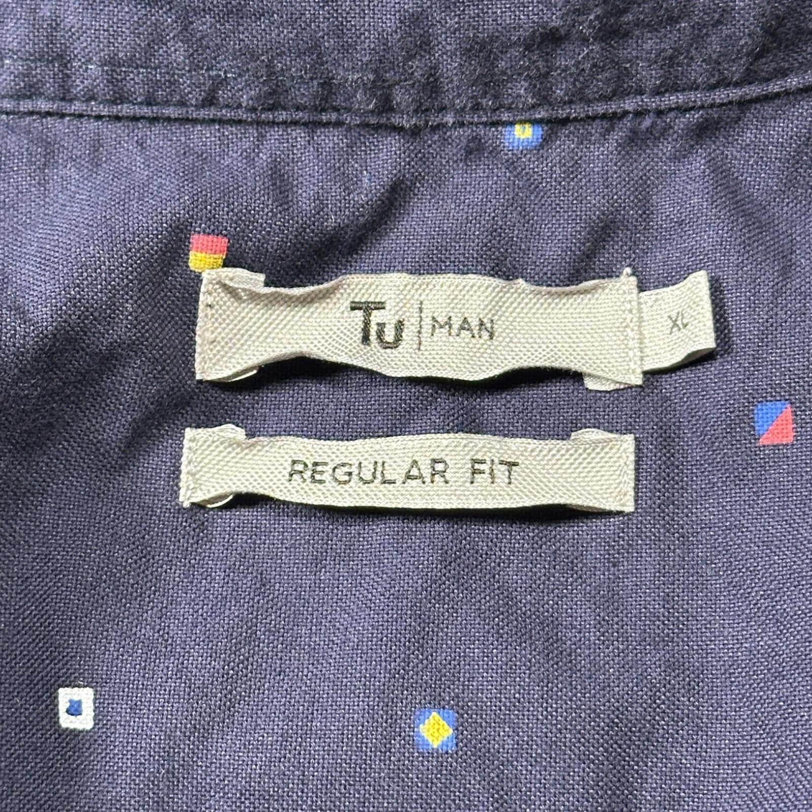 Other Tu Man Shirt Men's UK Size XL Blue Regular Fit Short Sleeve Size US XL / EU 56 / 4 - 11 Thumbnail