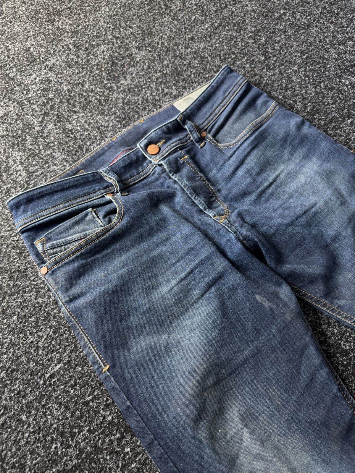 Diesel Designer Dirty Diesel Sleenker Skinny Jeans Blue Wash W30 Size 30" / US 8 / IT 44 - 8 Thumbnail